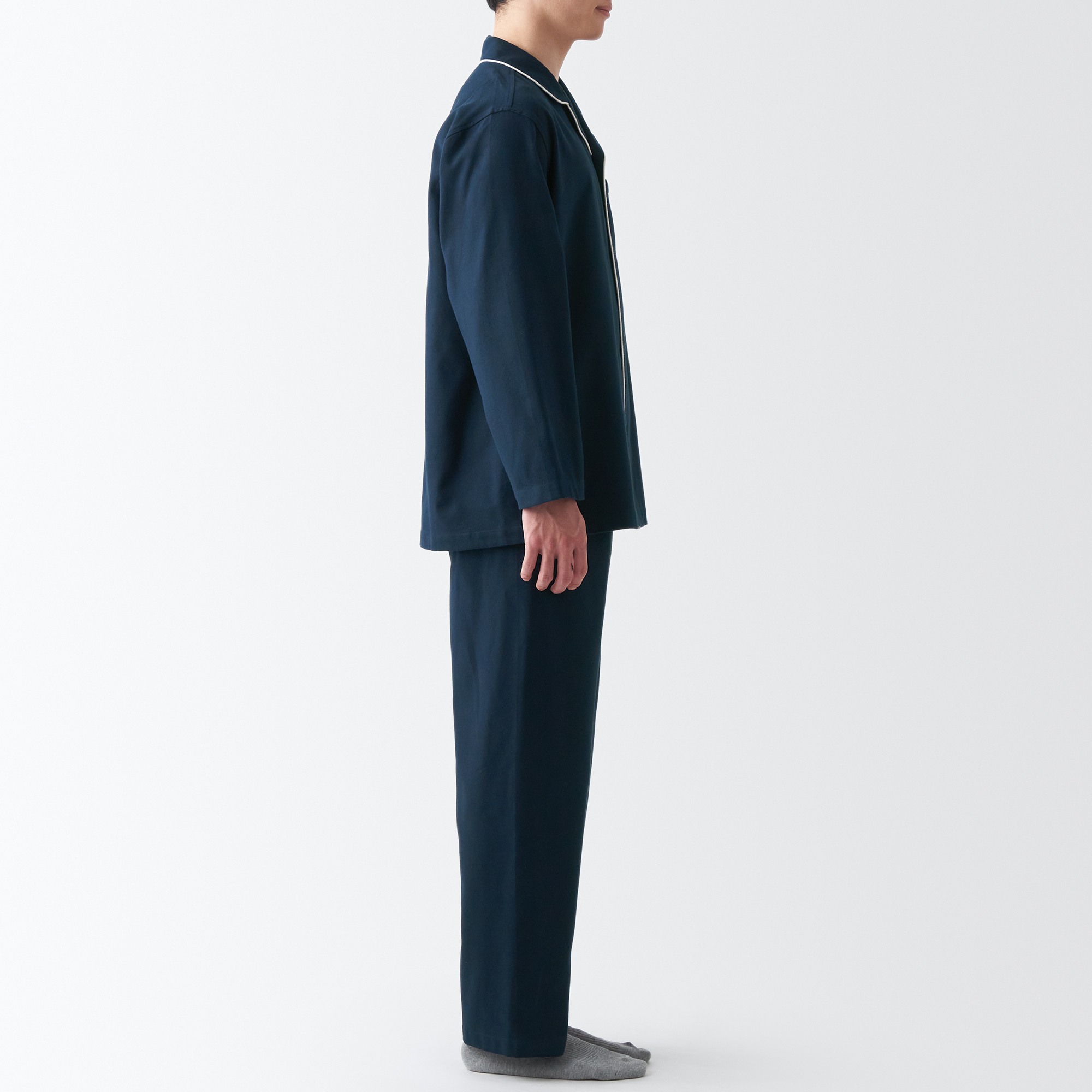 MUJI | Side Seamless Flannel Pajamas