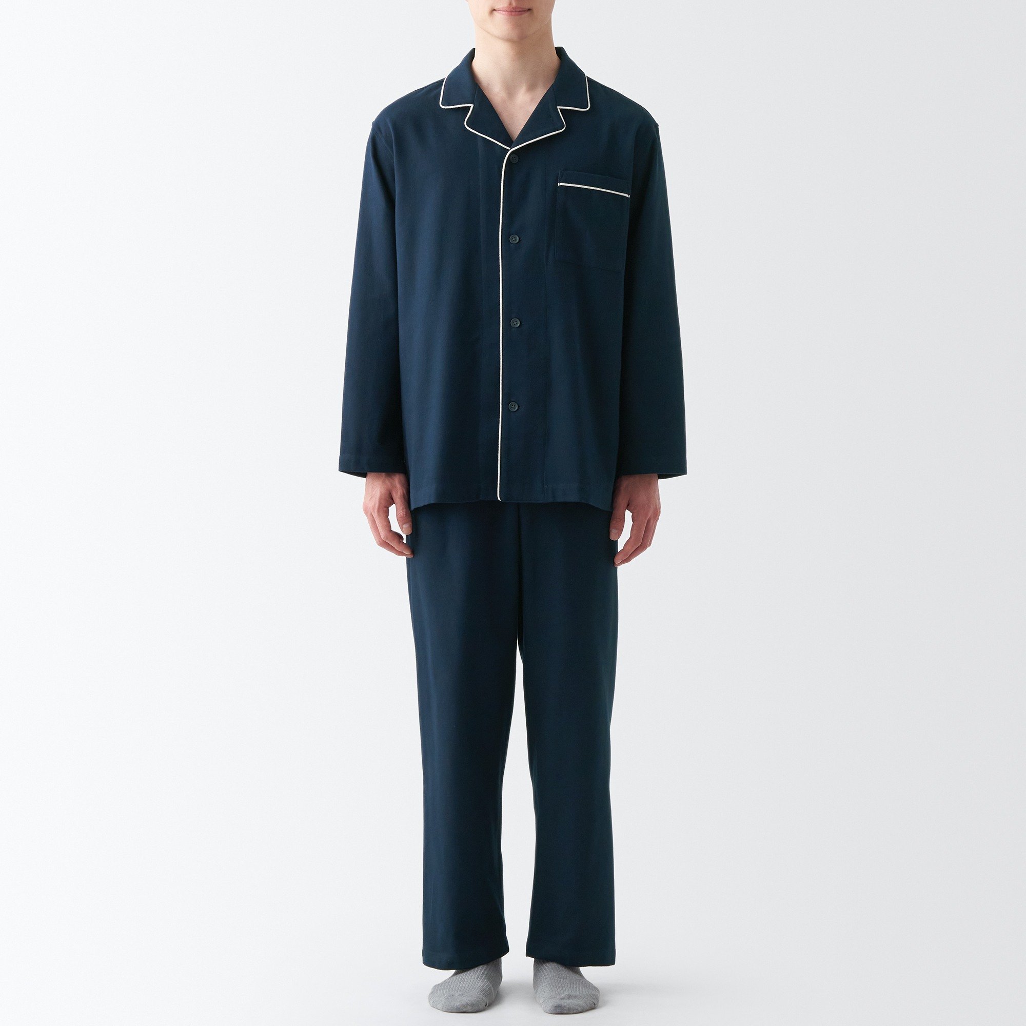 MUJI | Side Seamless Flannel Pajamas