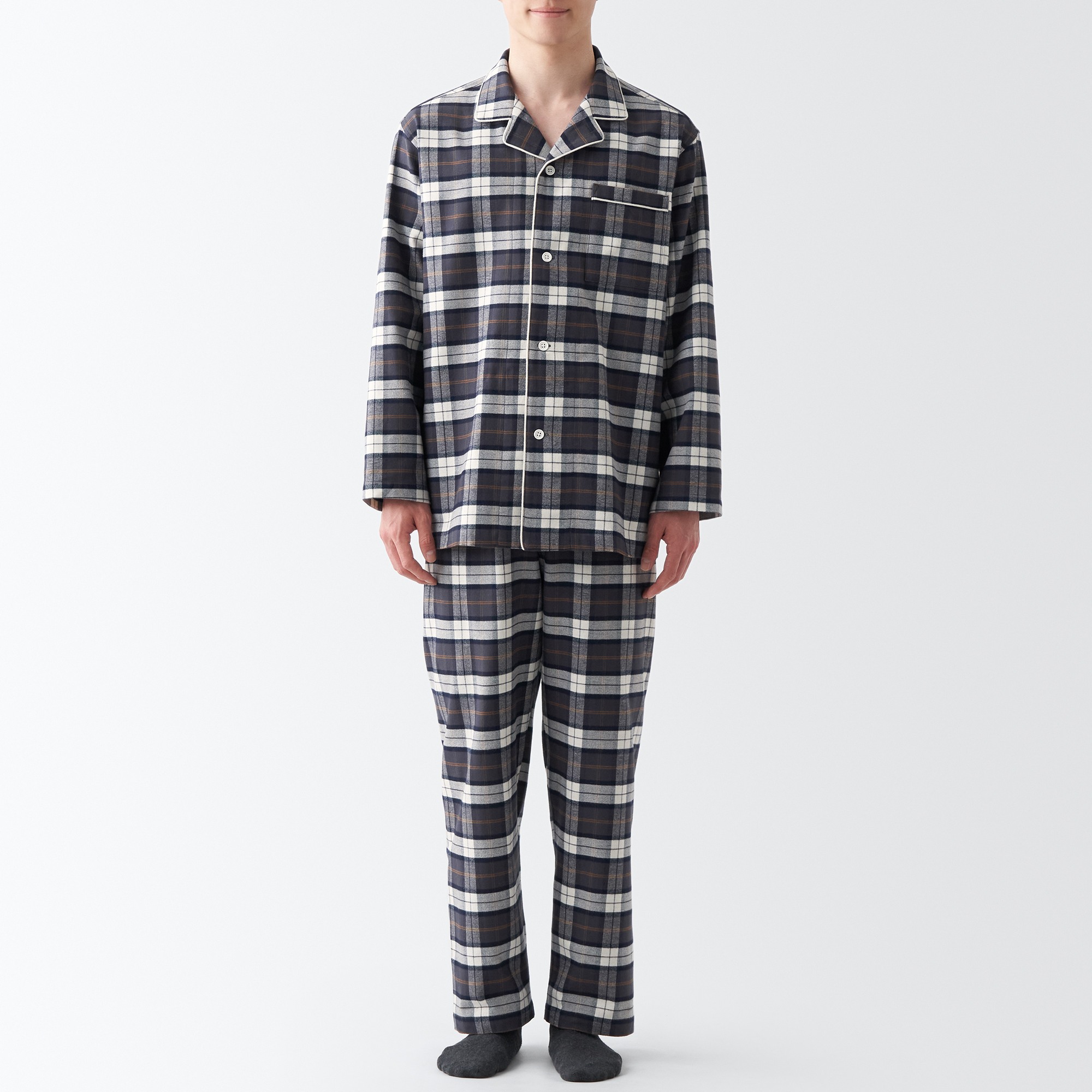 Side Seamless flannel Pajamas