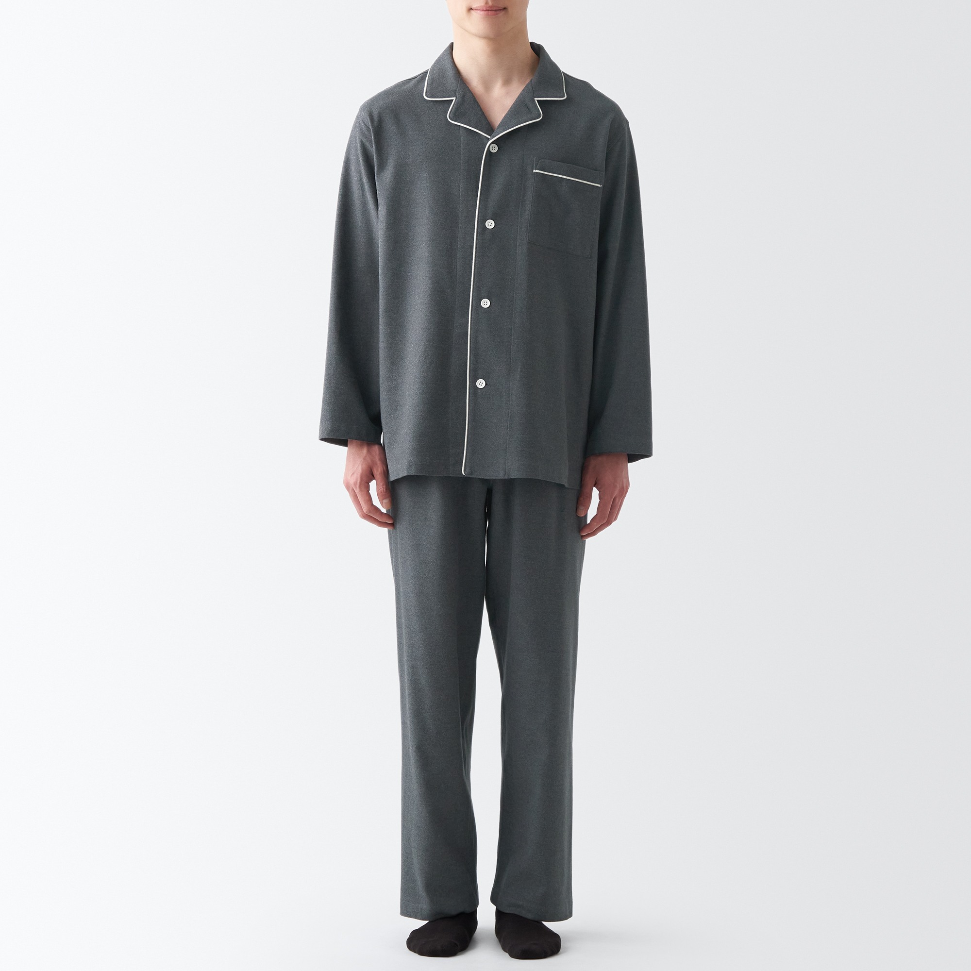 MUJI | Side Seamless Flannel Pajamas