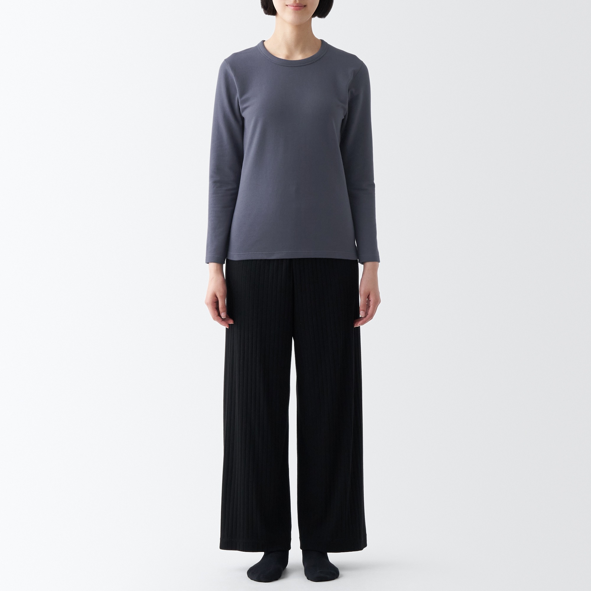 MUJI | Warm, thick cotton Long Sleeve T-shirt