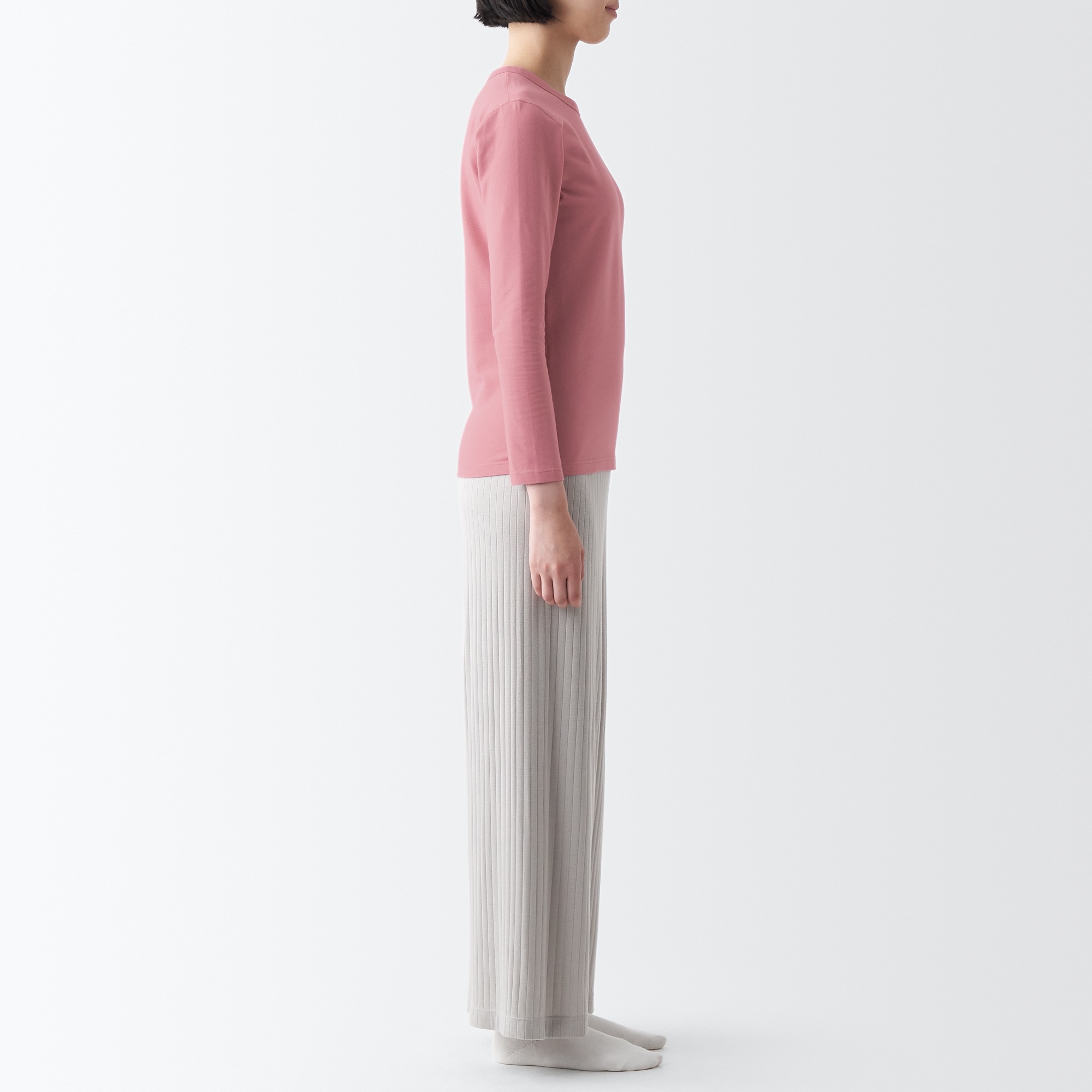 MUJI | Warm, thick cotton Long Sleeve T-shirt