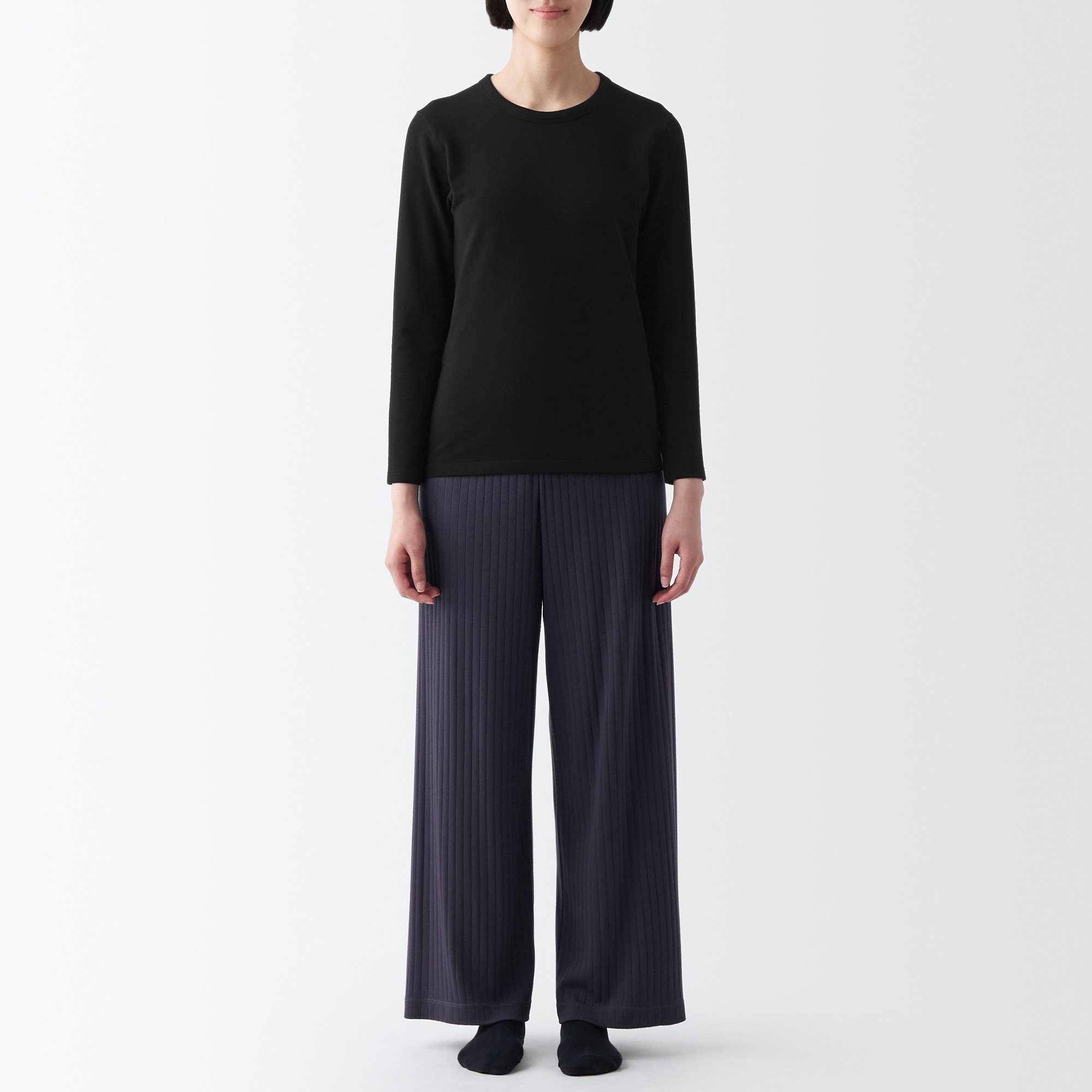 MUJI | Warm, thick cotton Long Sleeve T-shirt