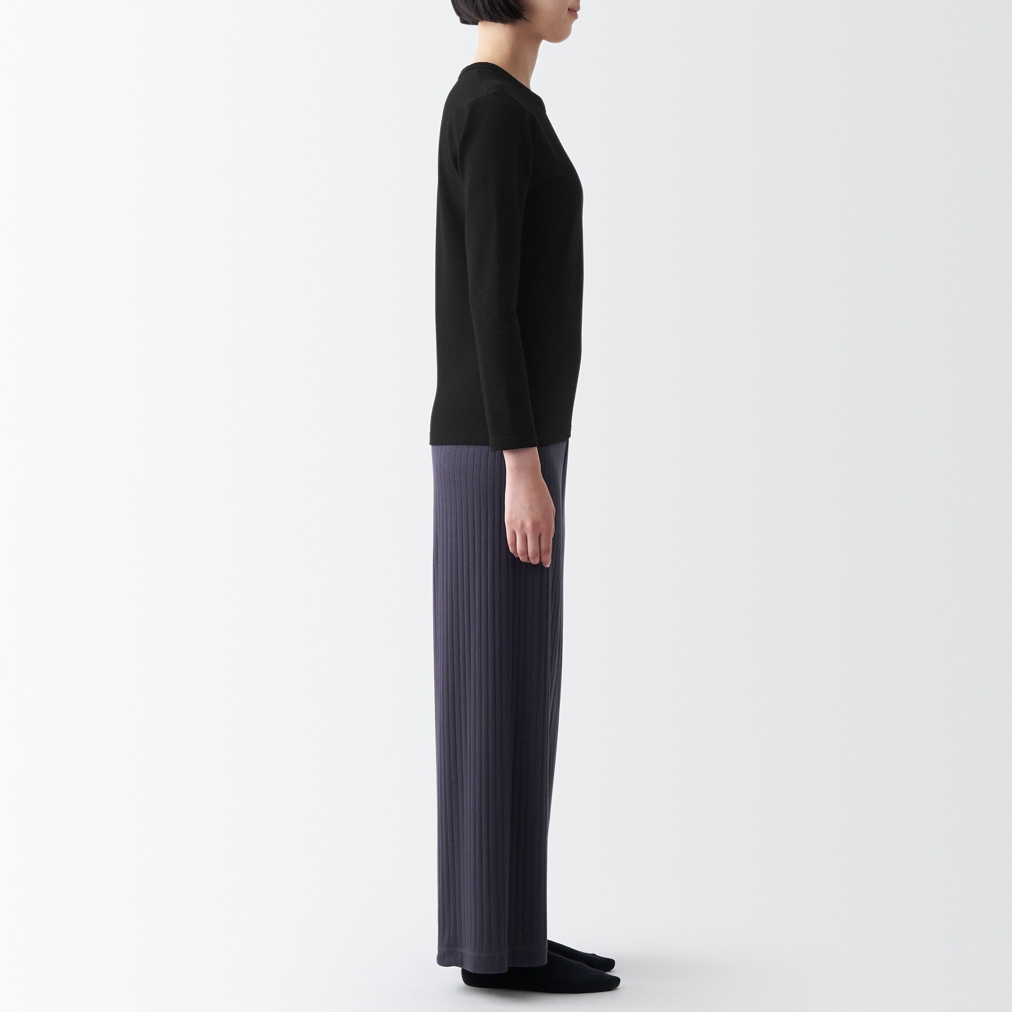 MUJI | Warm, thick cotton Long Sleeve T-shirt