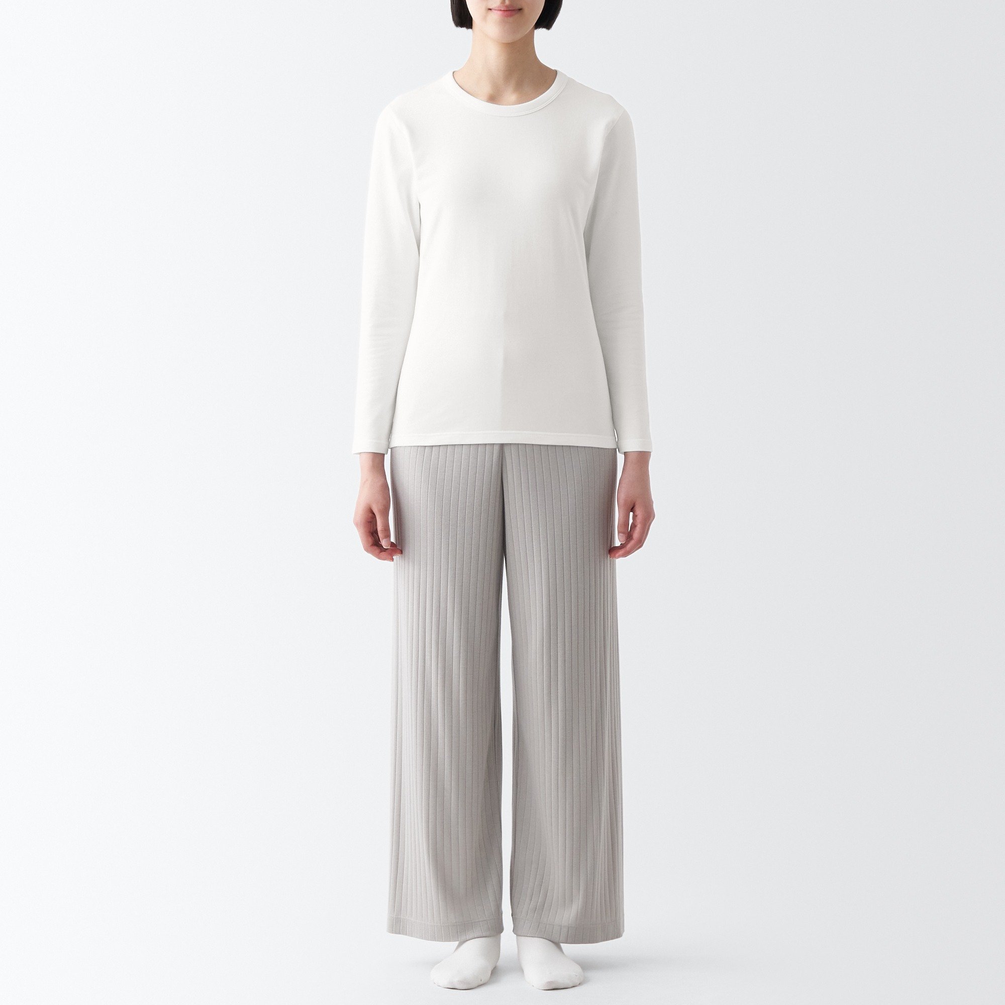 MUJI | Warm, thick cotton Long Sleeve T-shirt