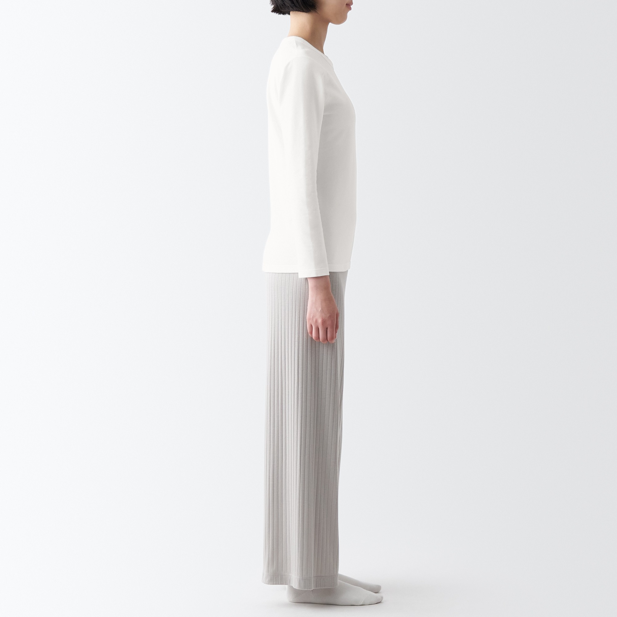 MUJI | Warm, thick cotton Long Sleeve T-shirt