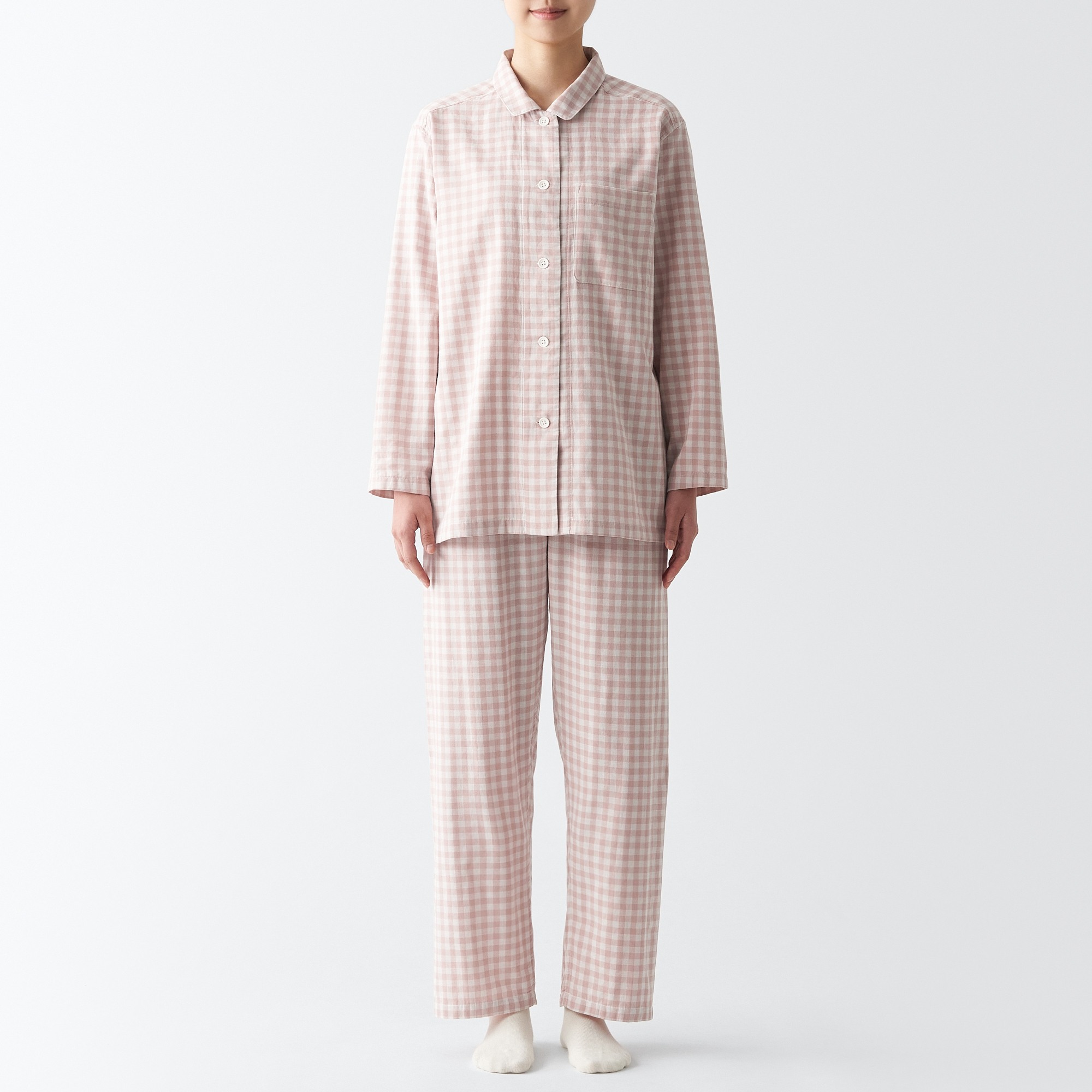 Side Seamless Double Gauze long sleeves Pajamas