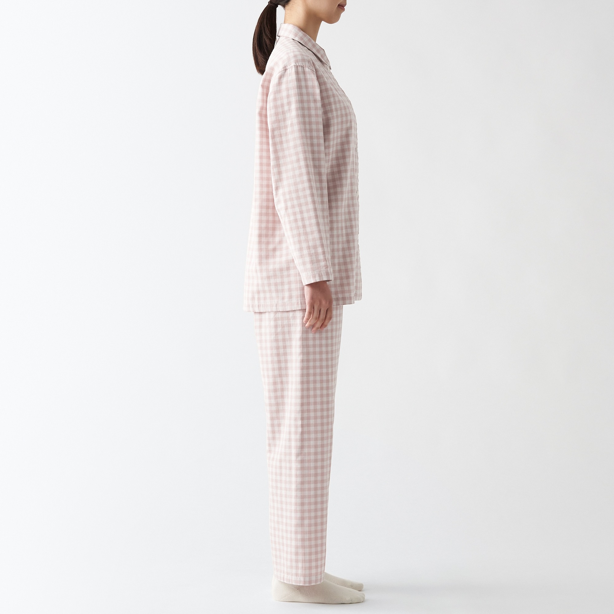 Side Seamless Double Gauze long sleeves Pajamas