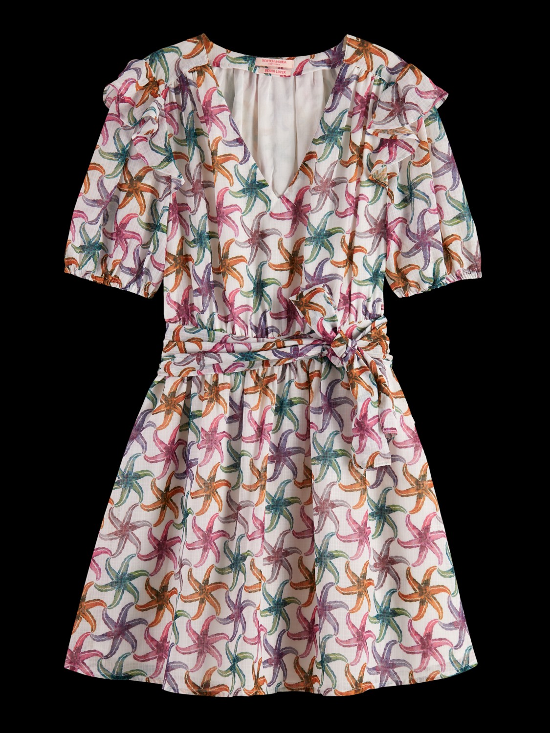 Ruffled mini dress