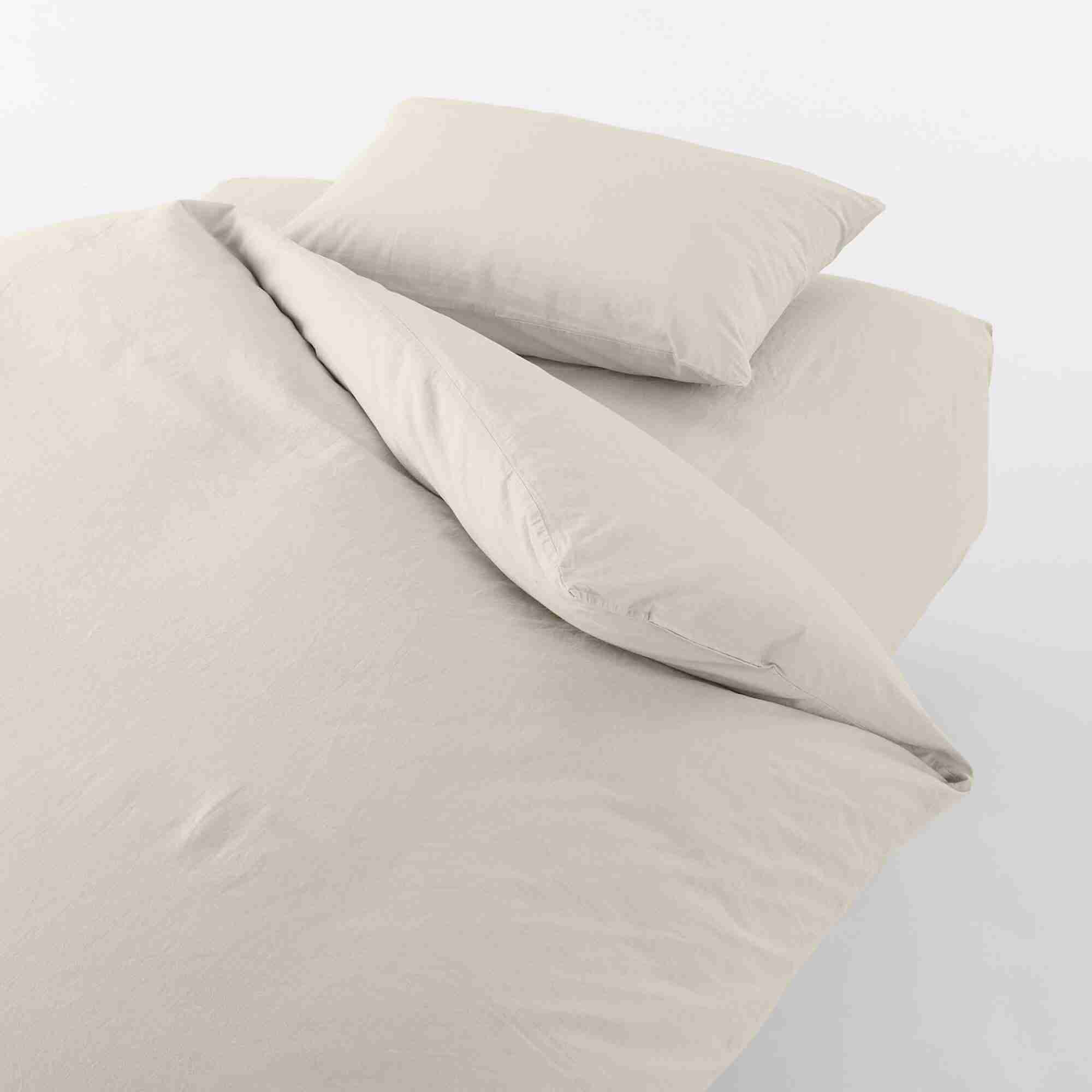 WASHED COTTON FITTED SHEET Q