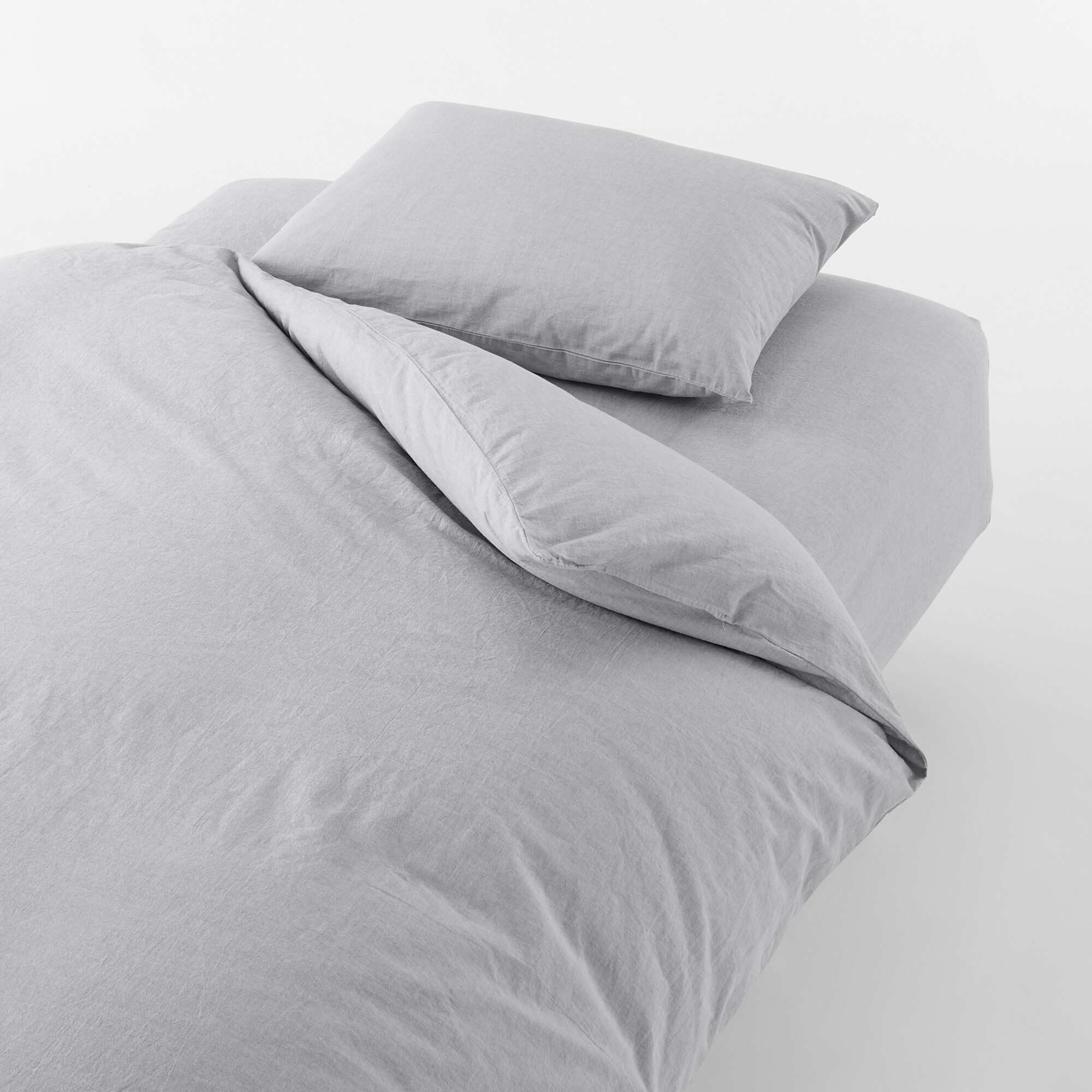 WASHED COTTON FITTED SHEET Q