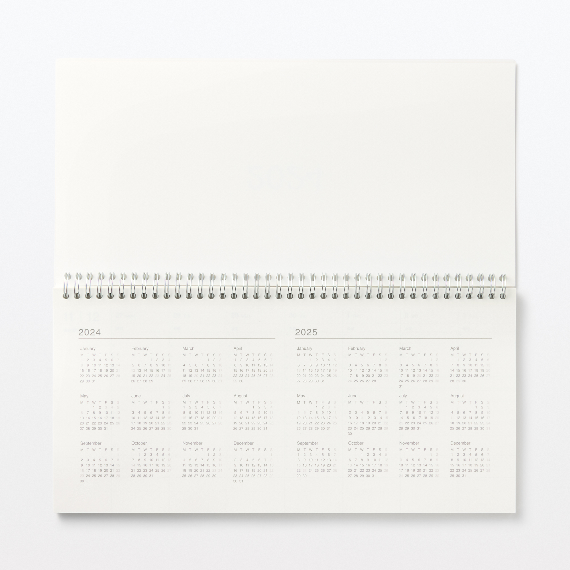 Polypropylene cover Vertical desk-notebook From Dec. 2023