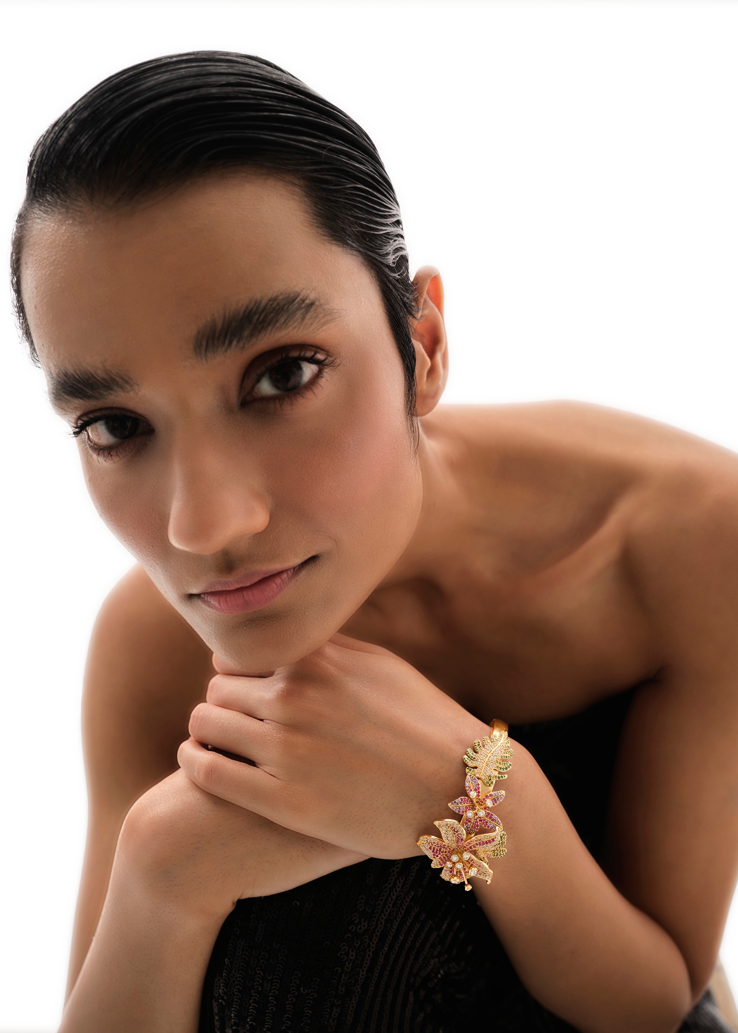 Afew Rahul Mishra | Floral Hinge Bangle