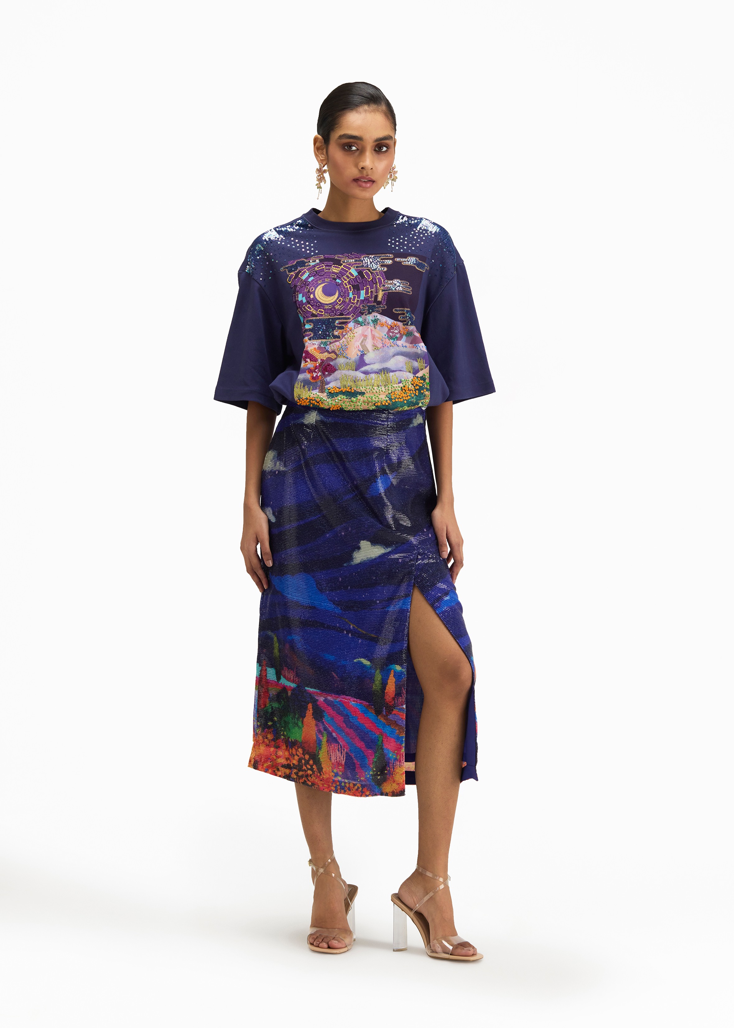 Slit Pencil Skirt