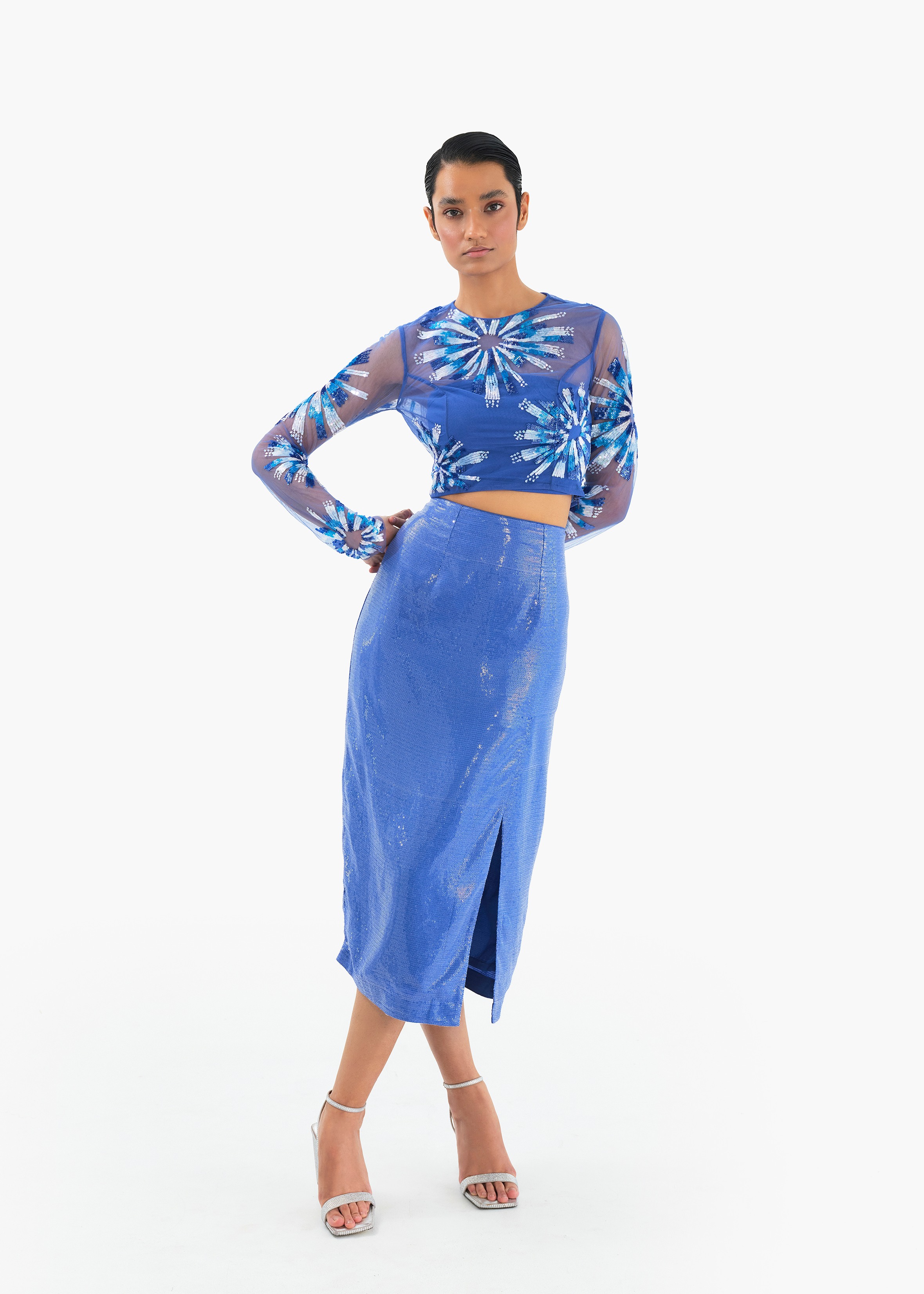 Slit Pencil Skirt