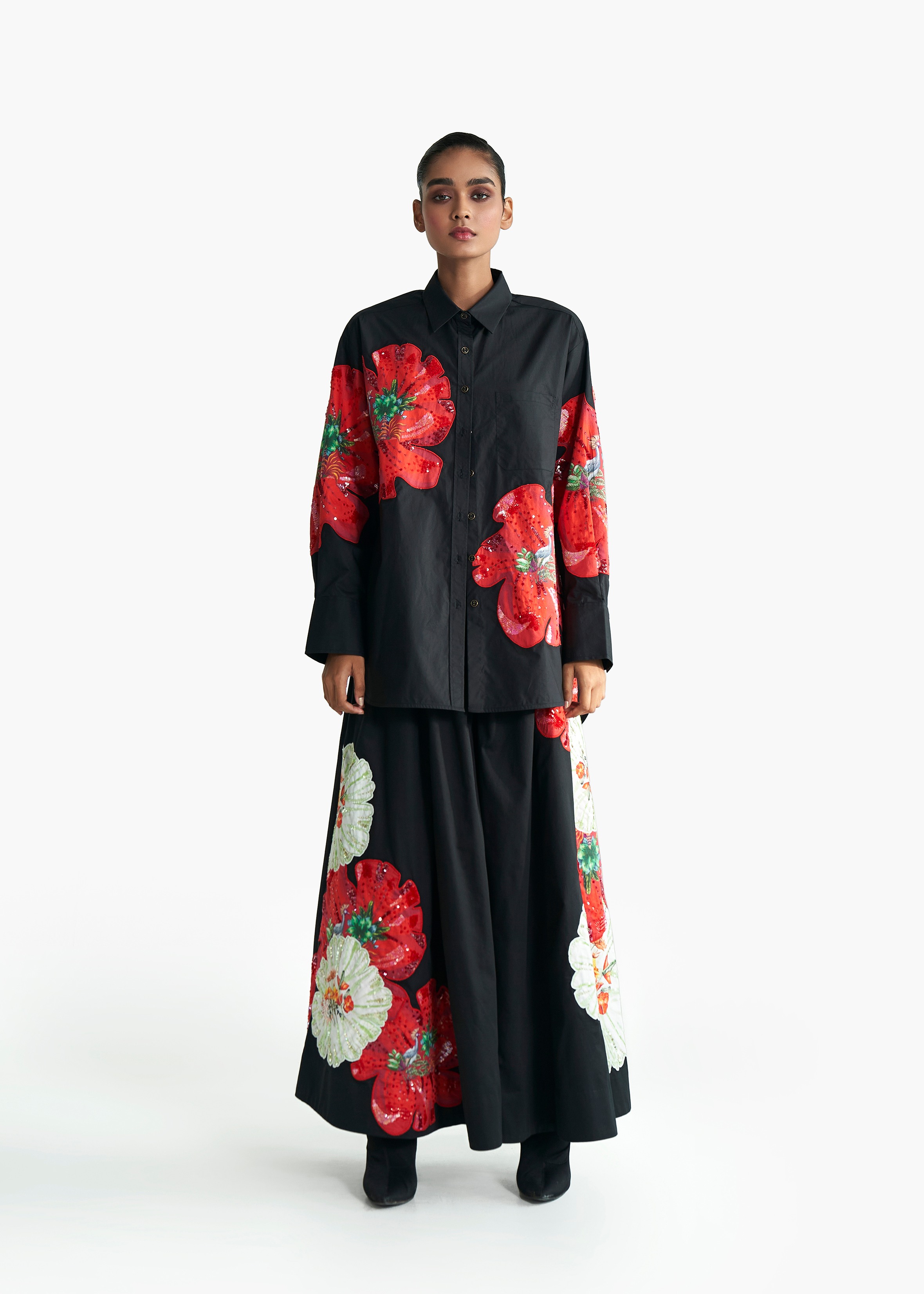 Hibiscus Patch Trouser