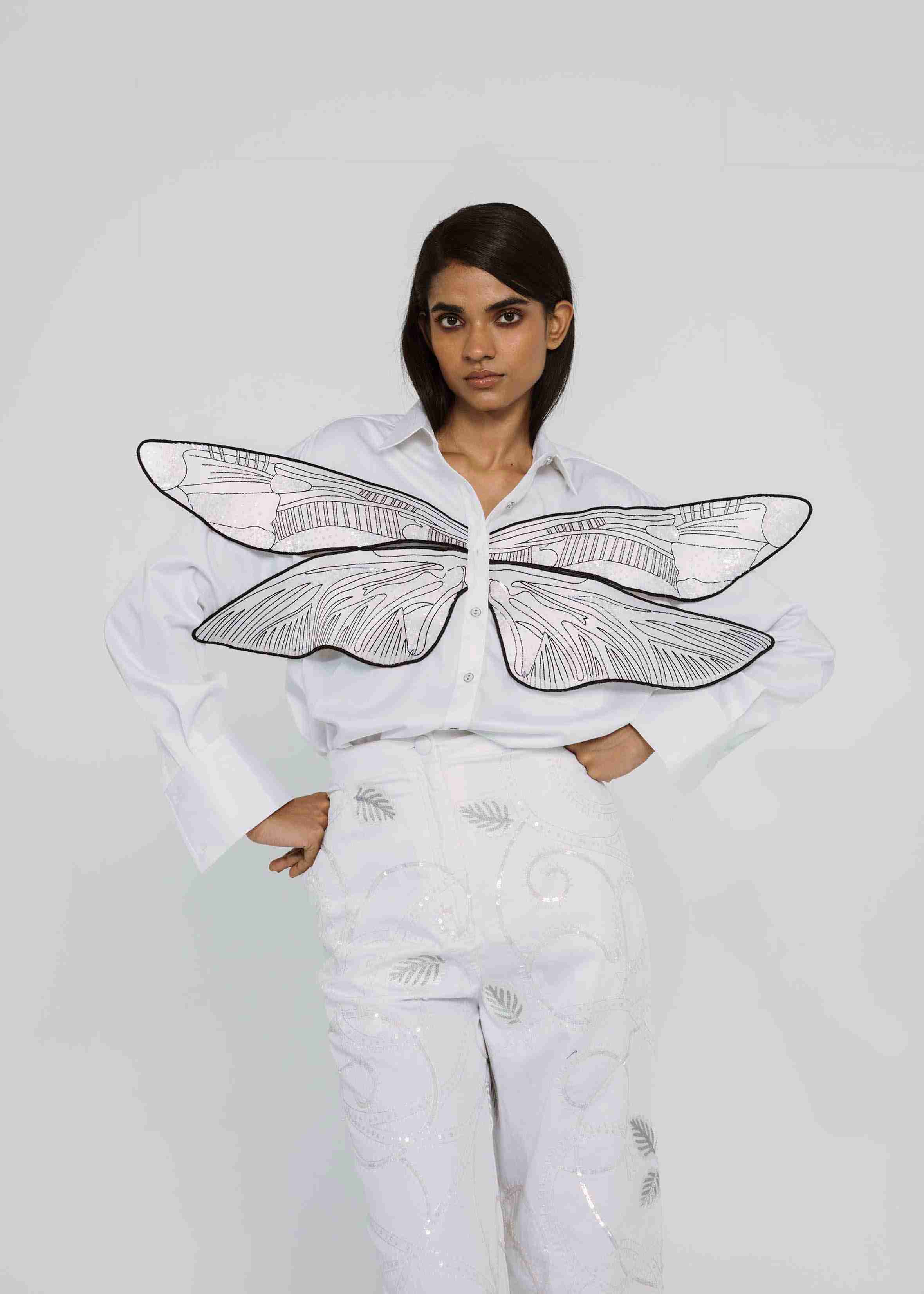 Afew Rahul Mishra | Shirt With dragonfly sculpted Wings