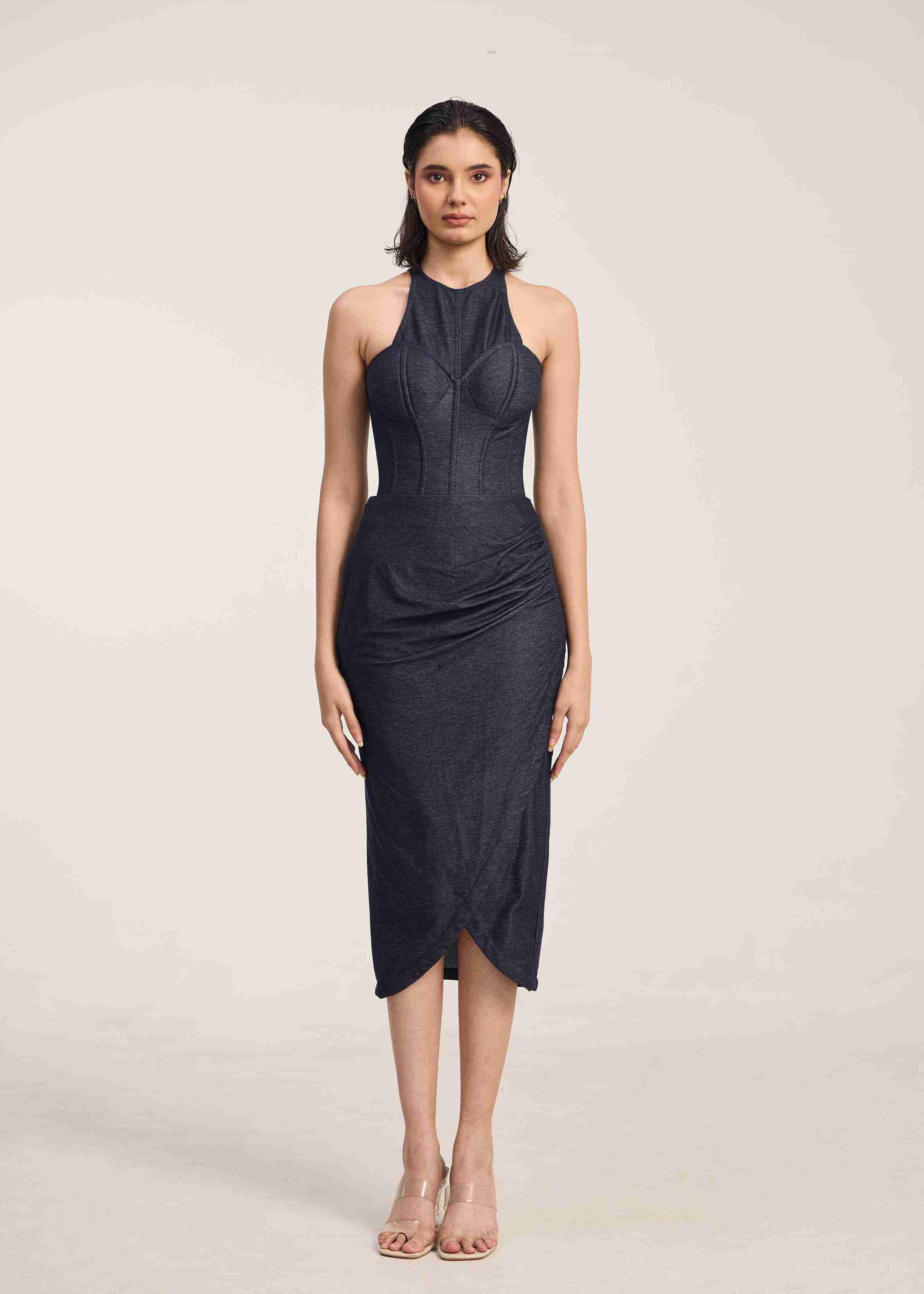 Corseted Denim Leotard