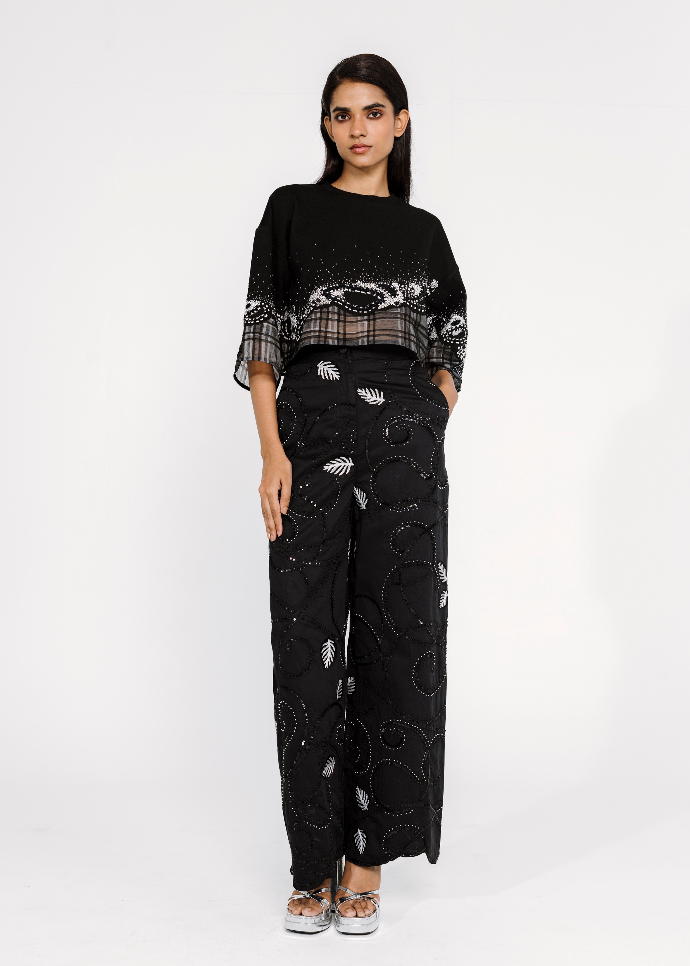 Crater Embroidered Crop teeshirt