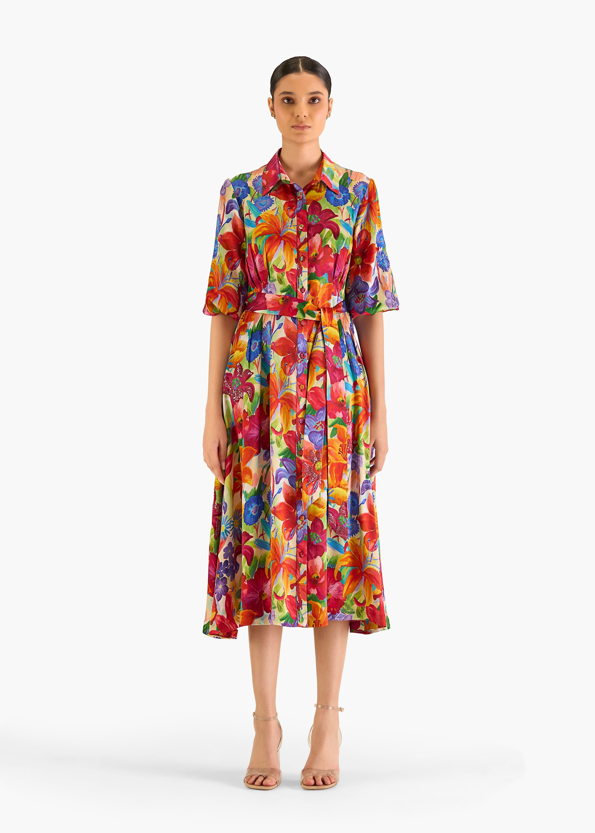 Hockney Florals Shirt Dress