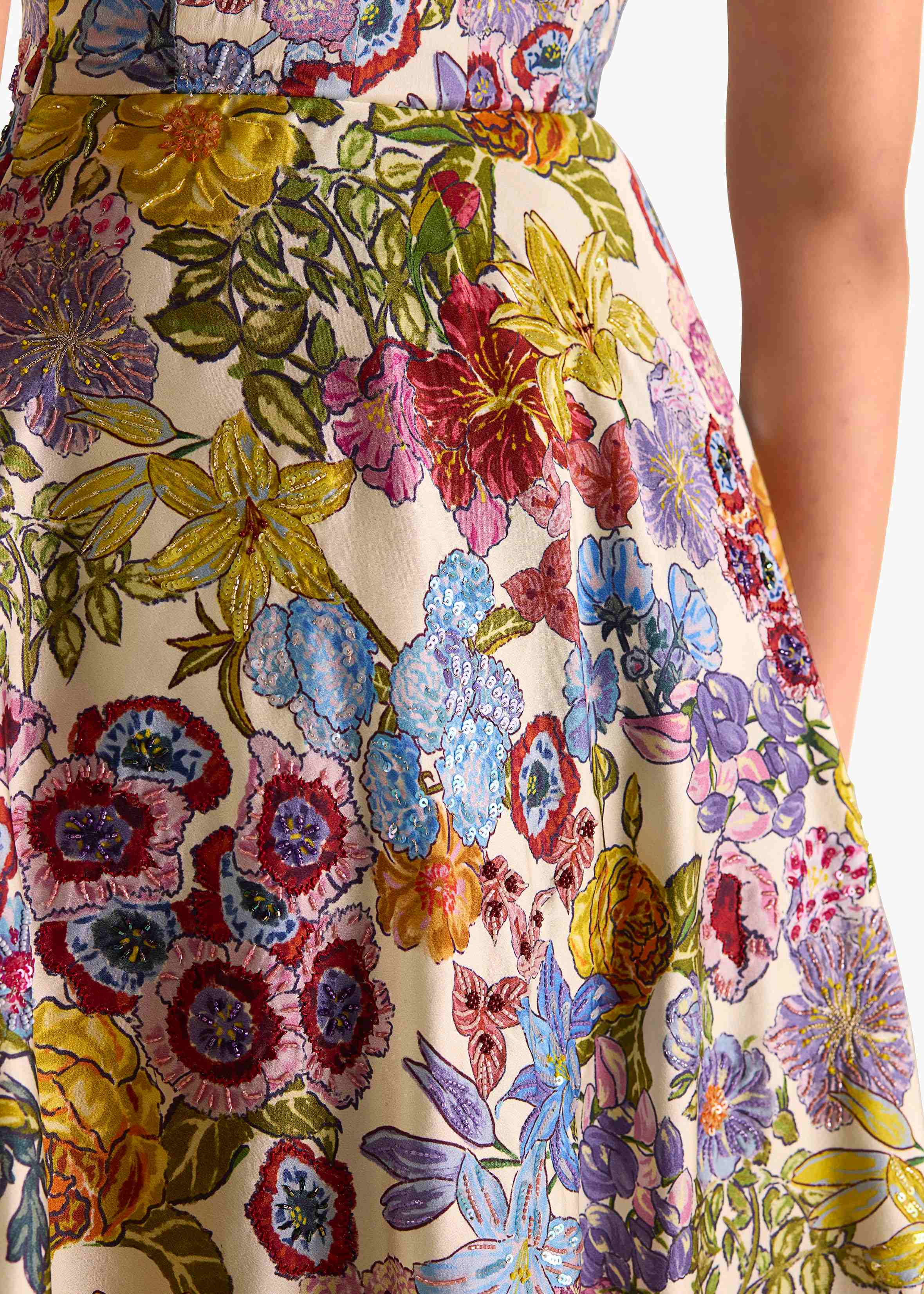 Botanical Printed Corset Dress
