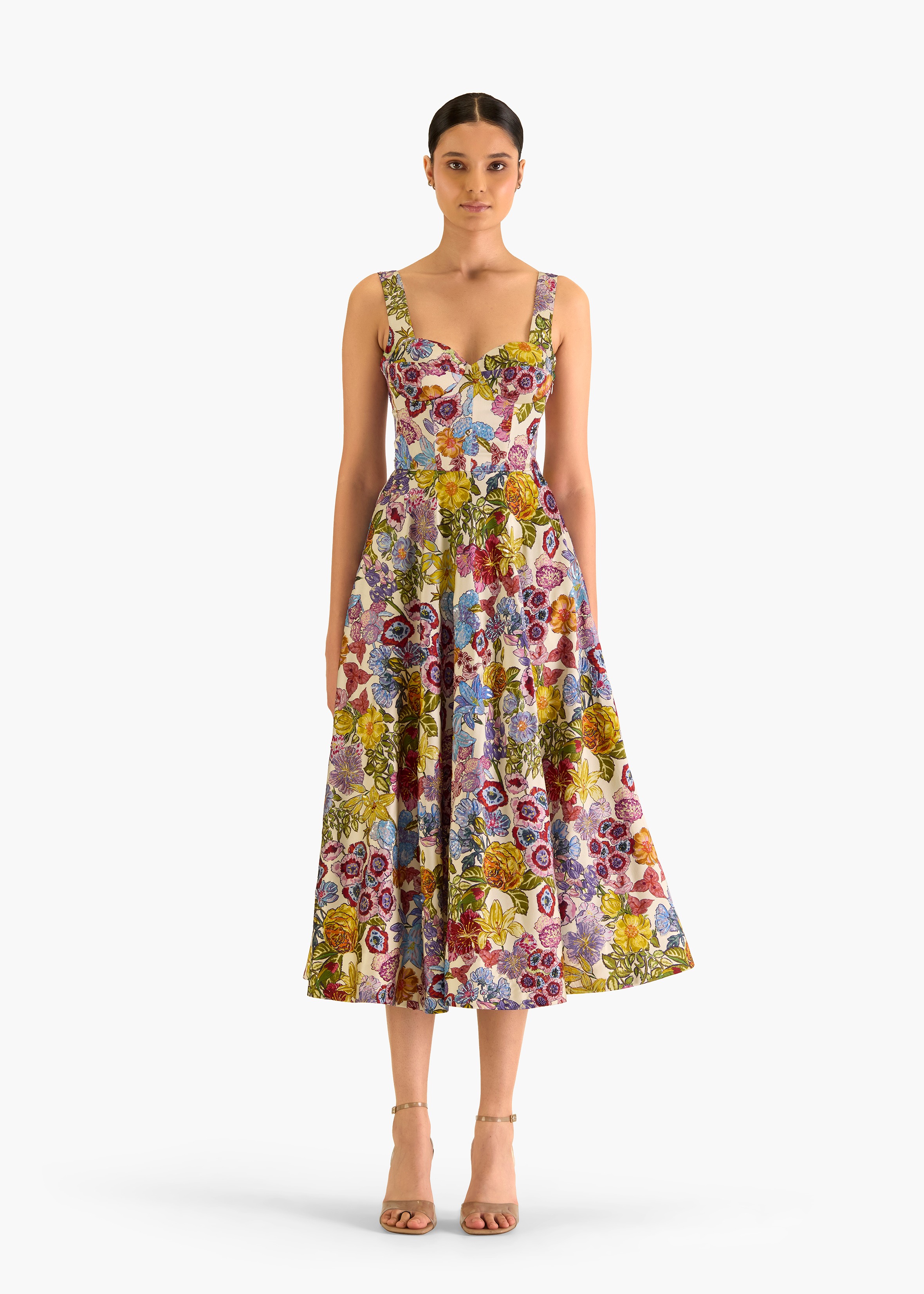 Botanical Printed Corset Dress