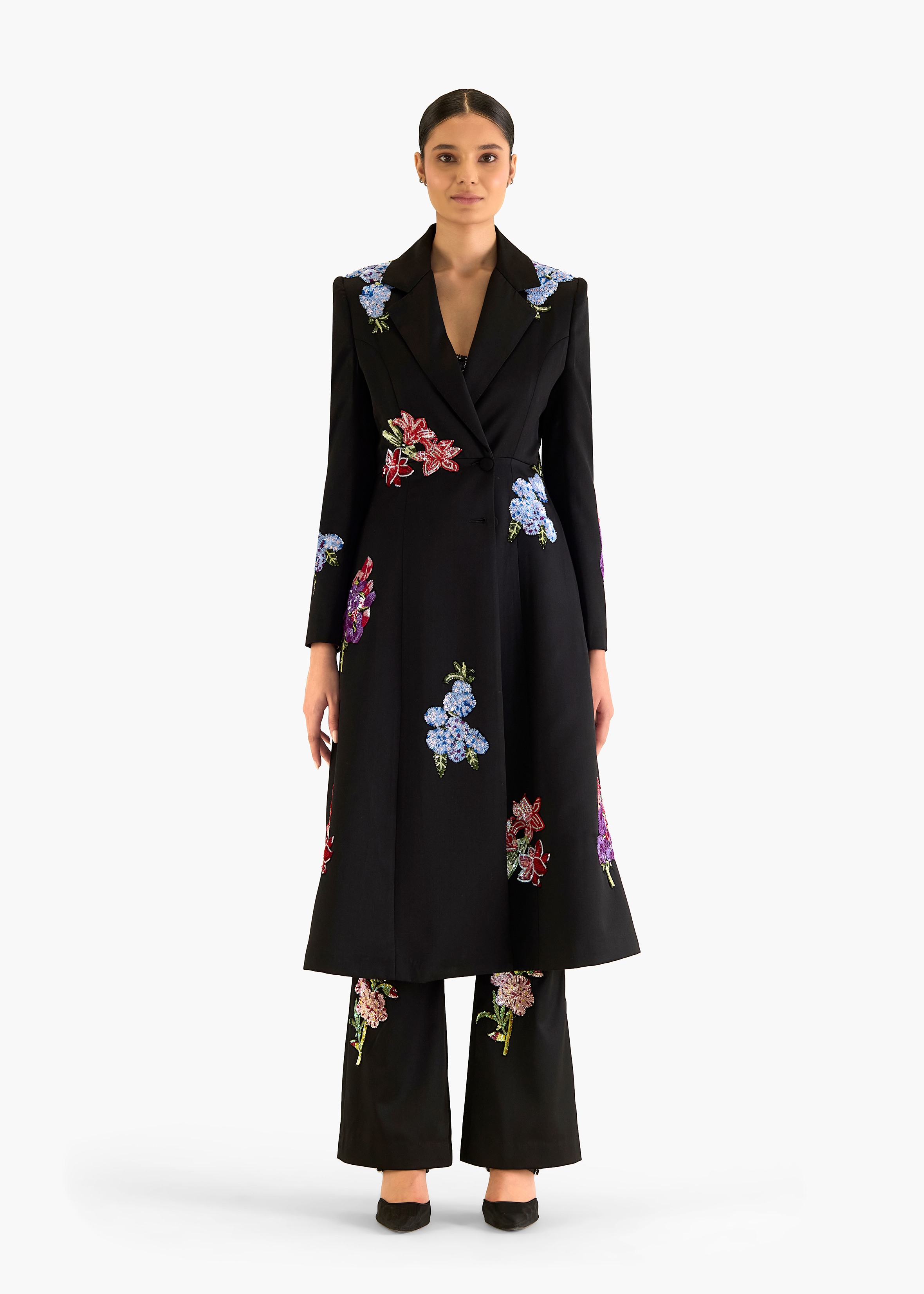 Afew Rahul Mishra | Botanical Embroidered Trench