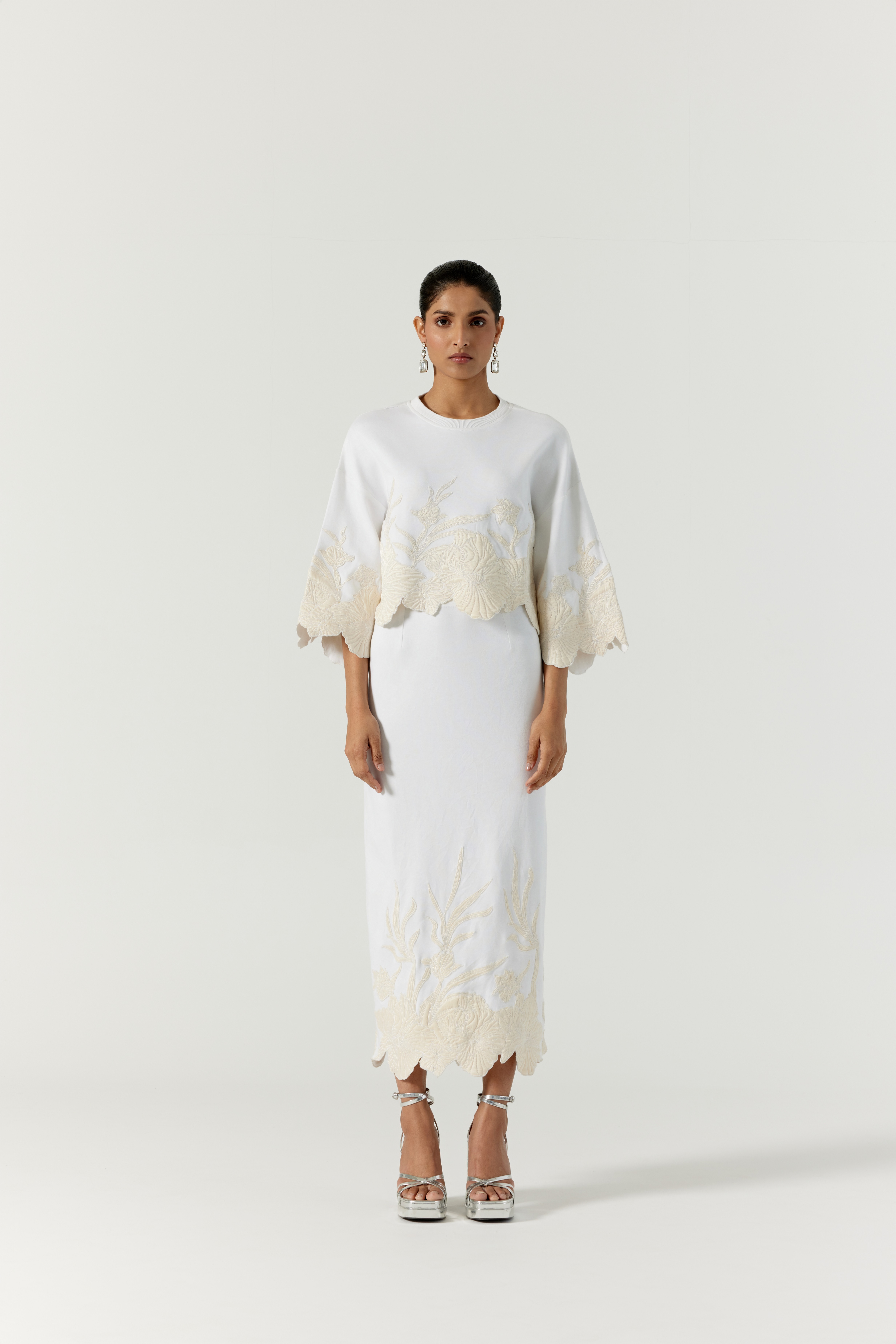 Iris Applique White T-Shirt