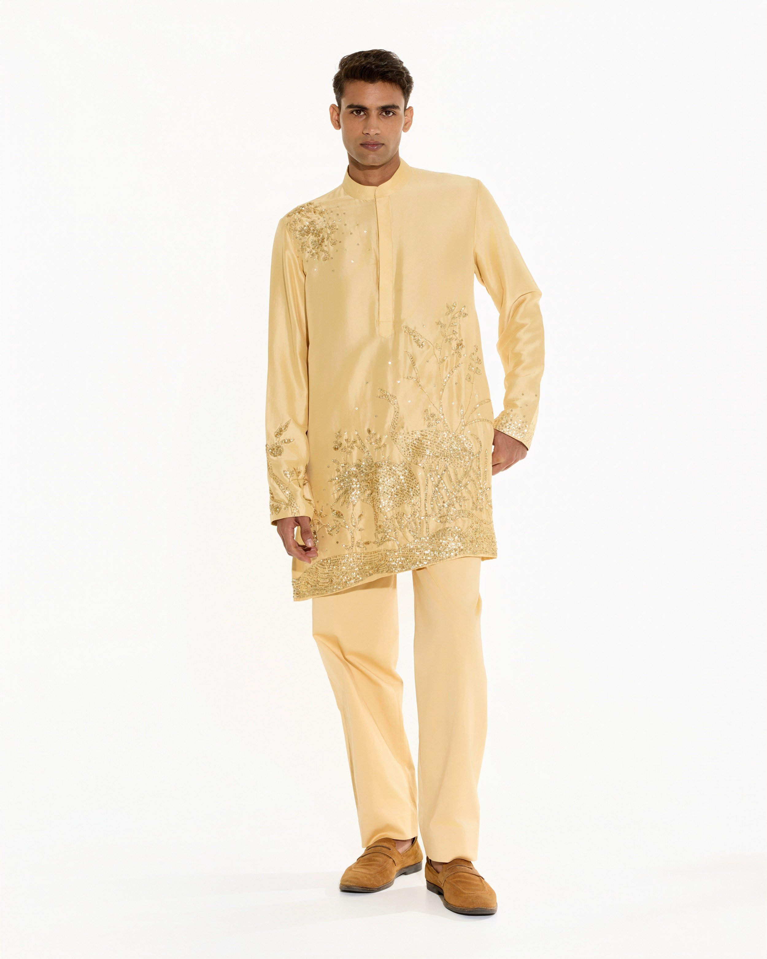 Gold Garden Embroidered Kurta