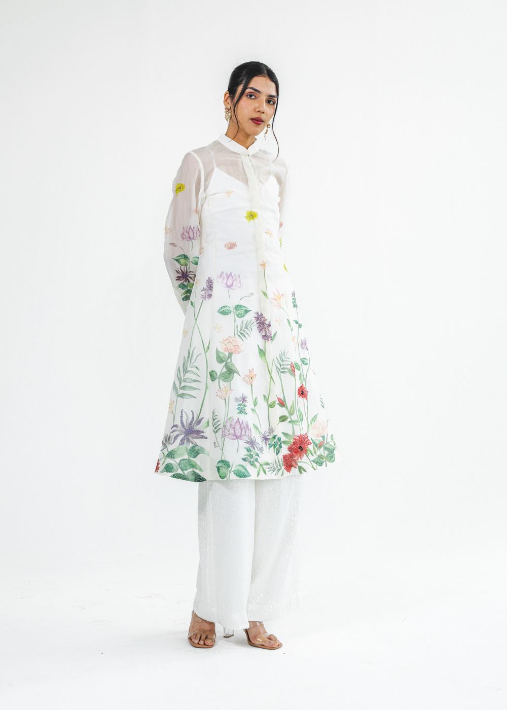 Plantopia White Kurta With Slip