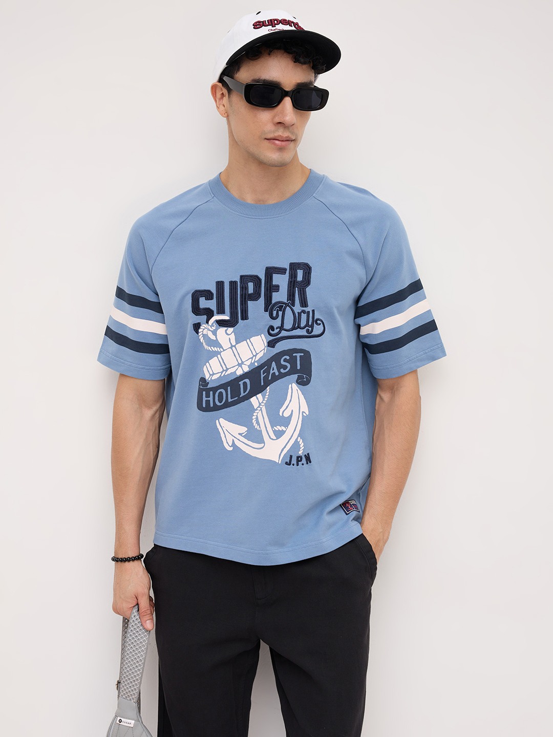 ANCHOR CONTRAST STRIPE T-SHIRT
