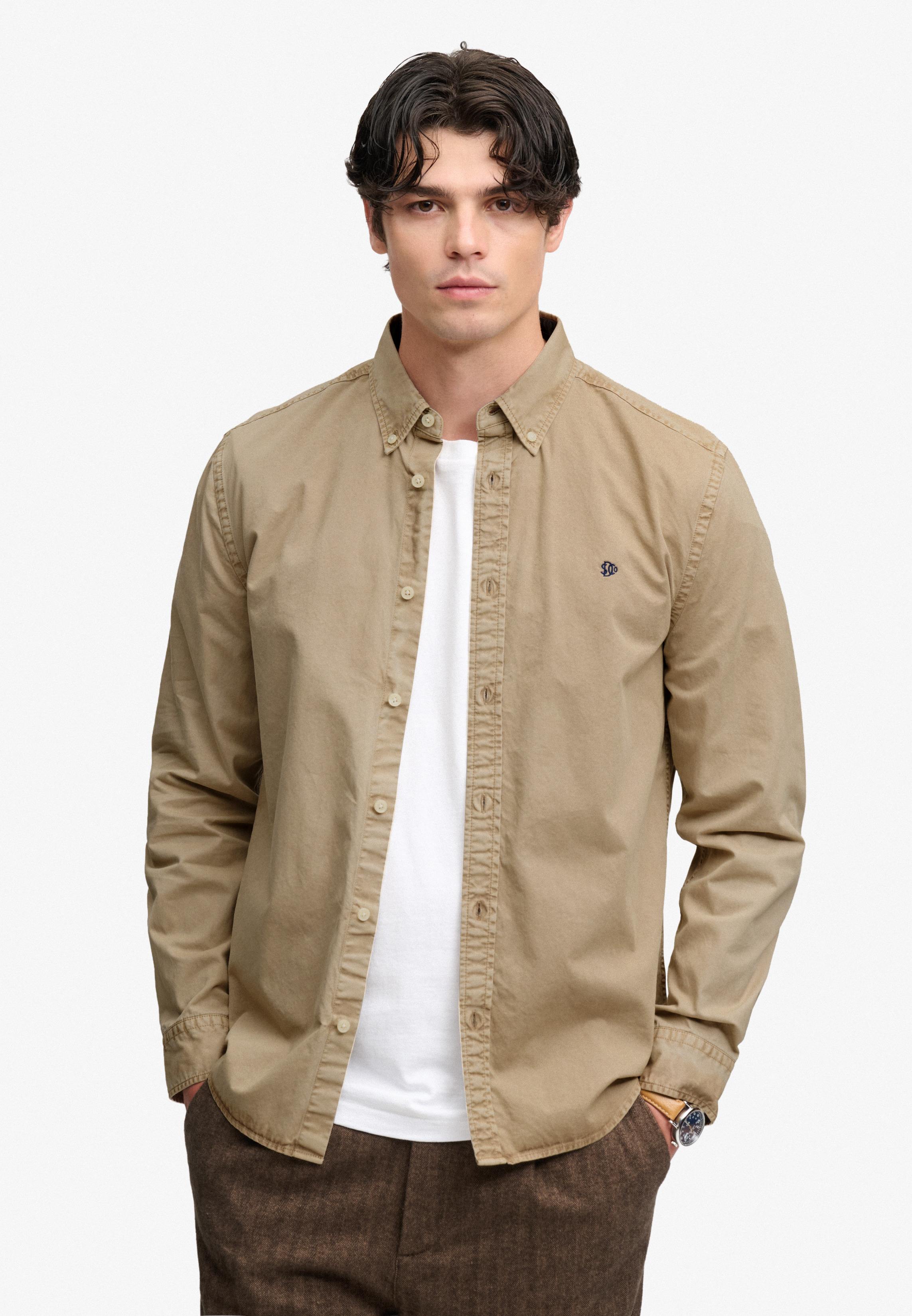 GARMENT DYED LONG SLEEVE SHIRT