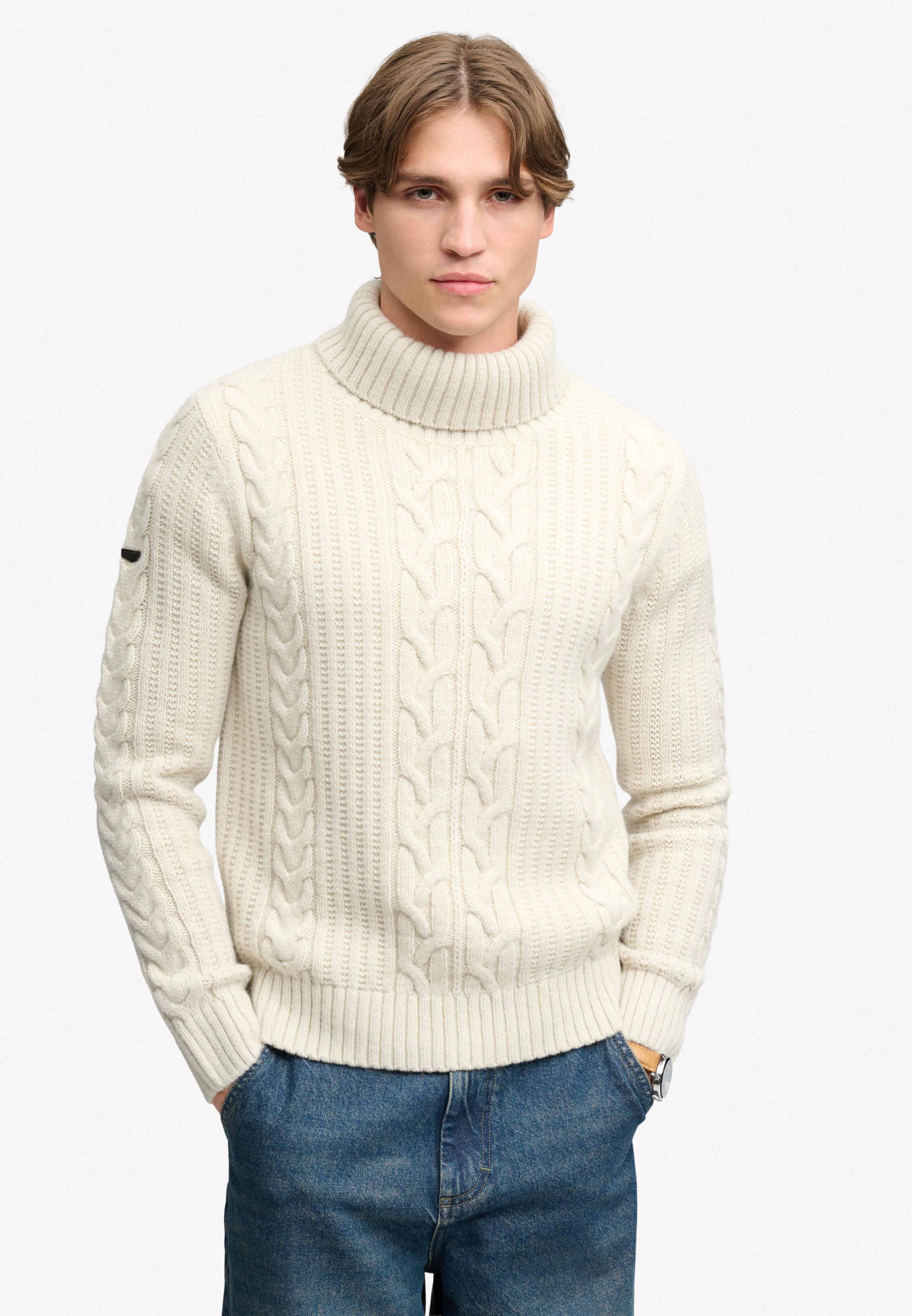 JACOB CABLE ROLL NECK JUMPER