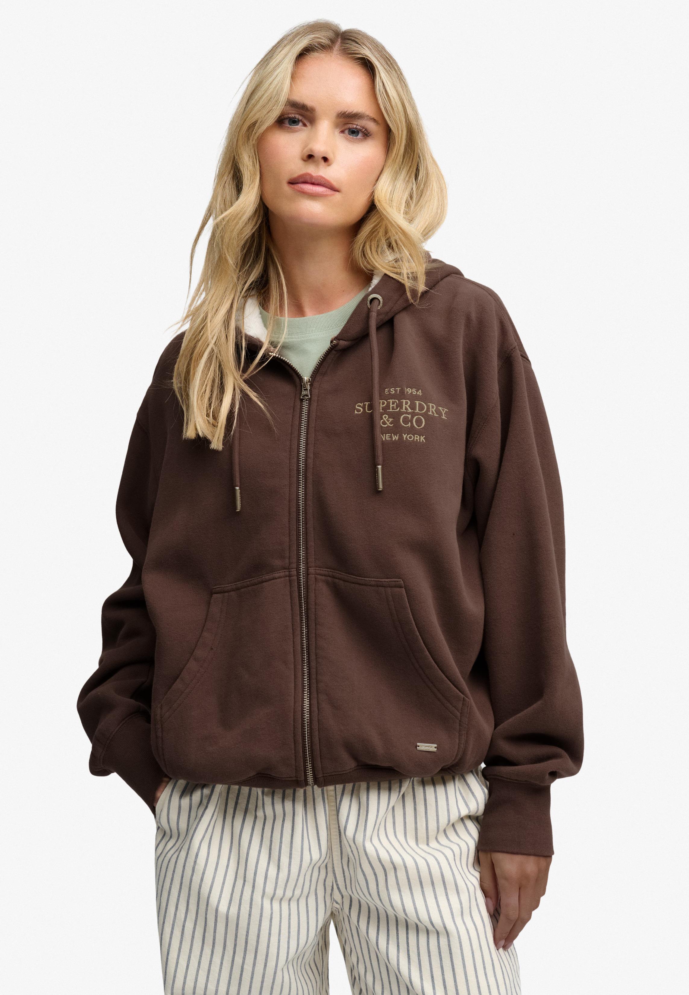 LUXE FUR LINED ZIPHOOD