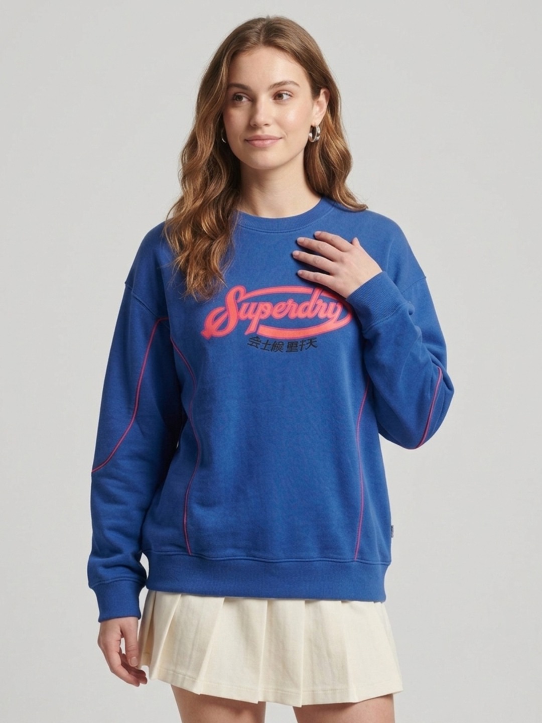 SUPERDRY PIPING PULLOVER SWEAT