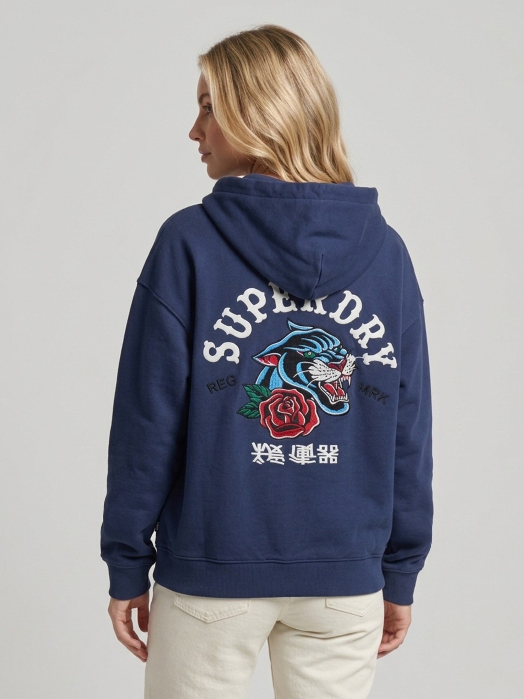 PANTHER ROSE ZIPPER HOODIE