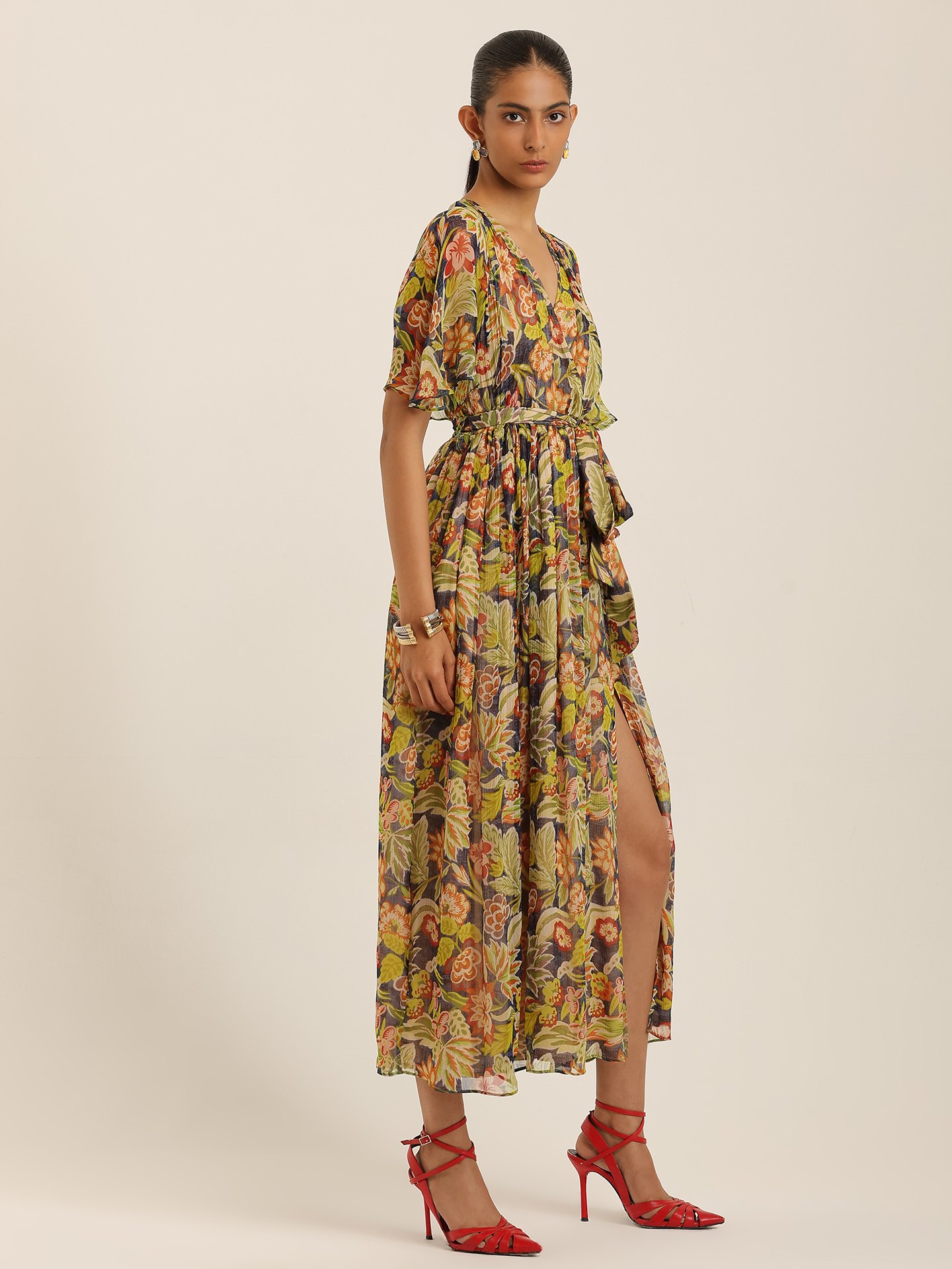 Blue Belly Long Dress
