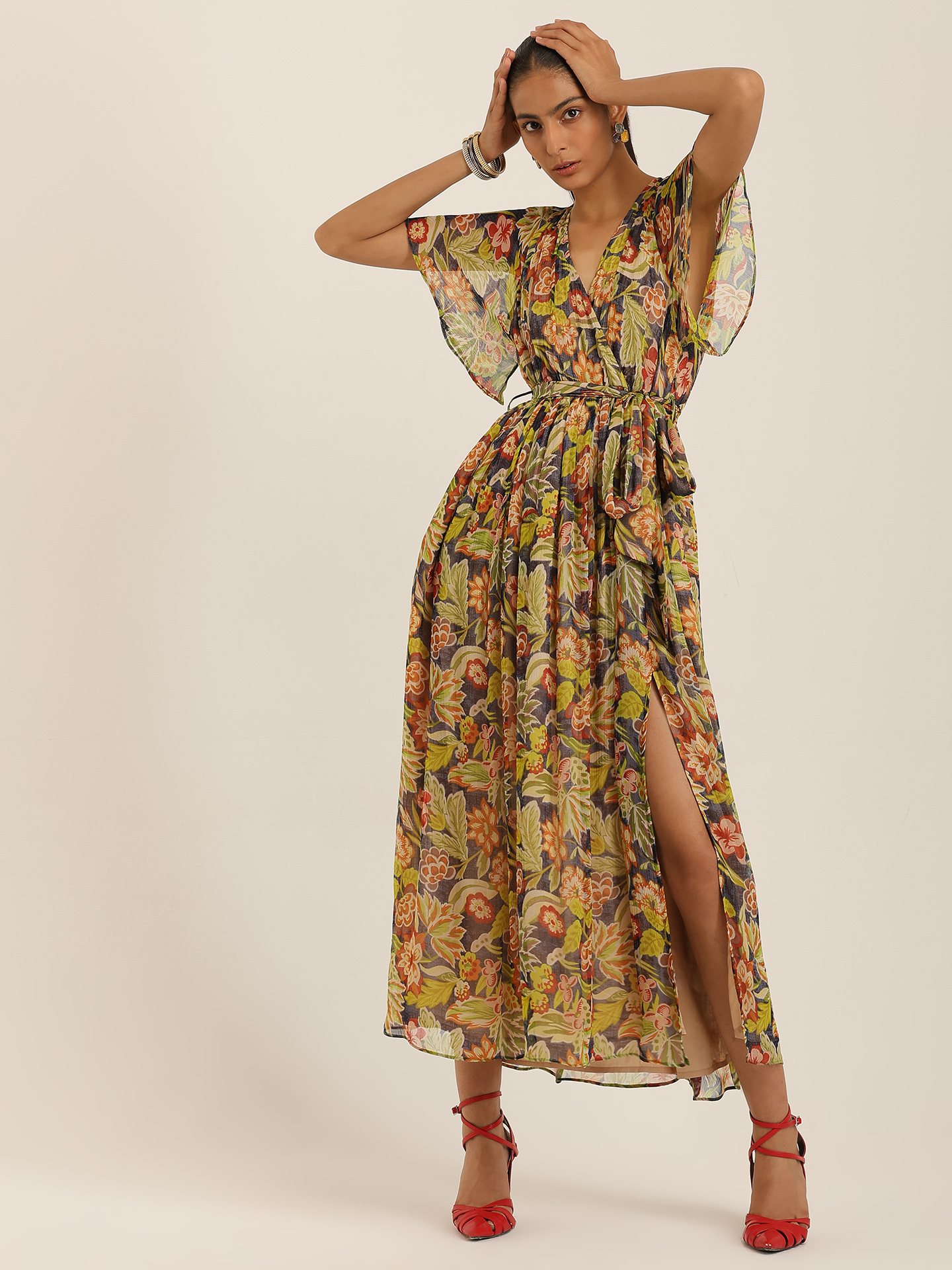 Blue Belly Long Dress