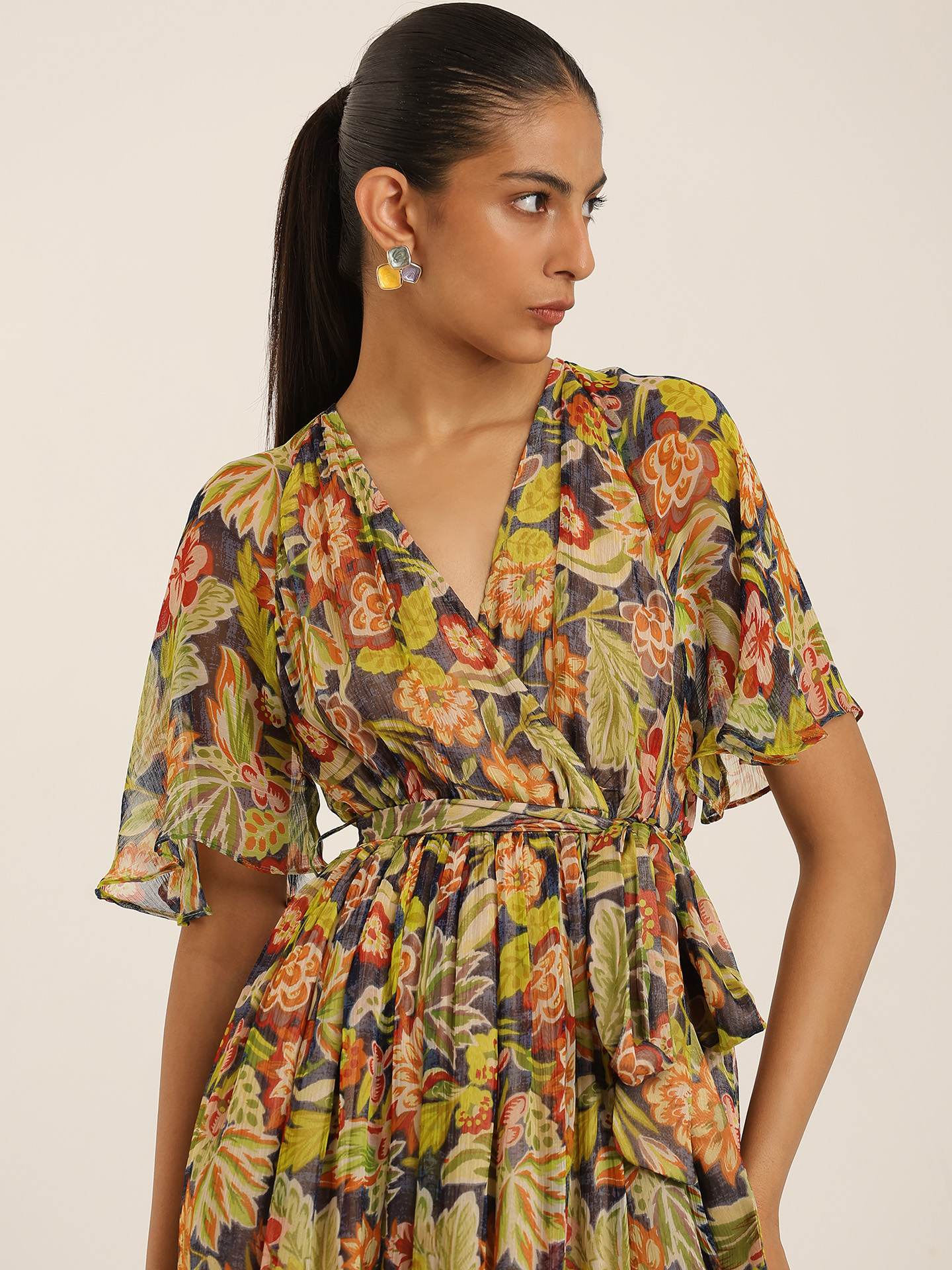 Blue Belly Long Dress