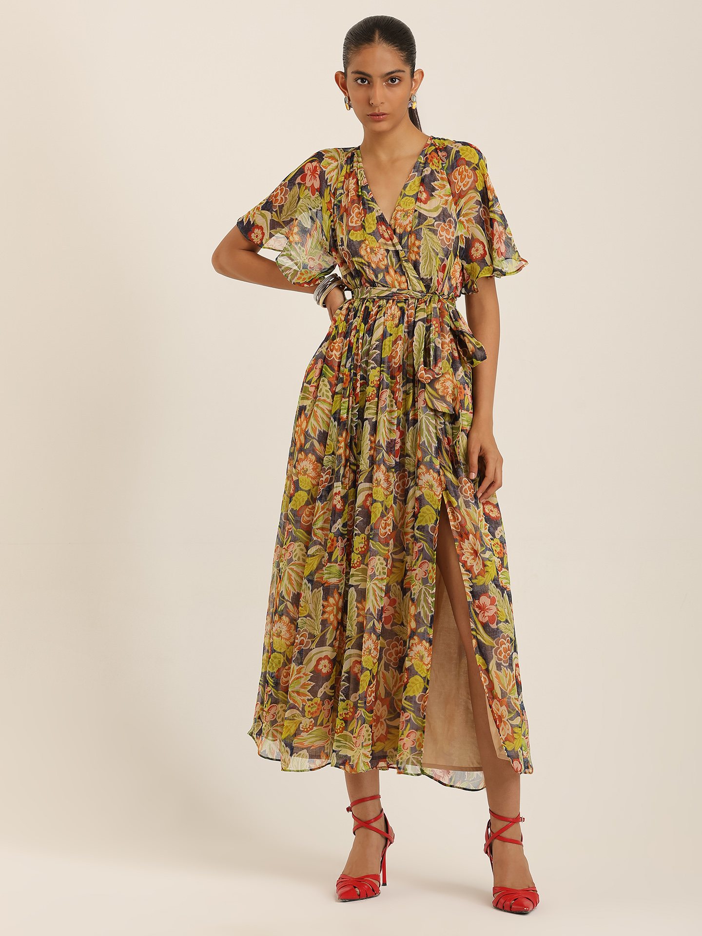 Blue Belly Long Dress