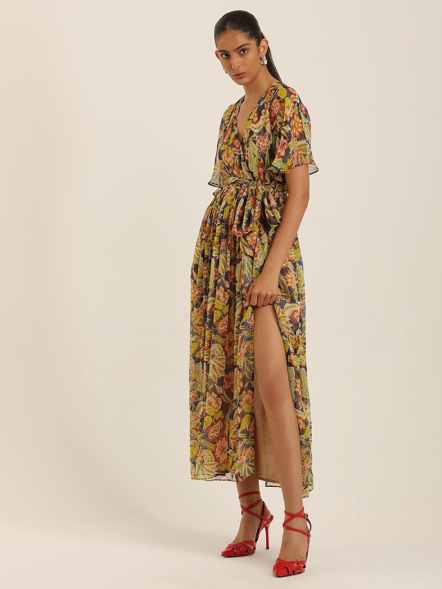Blue Belly Long Dress