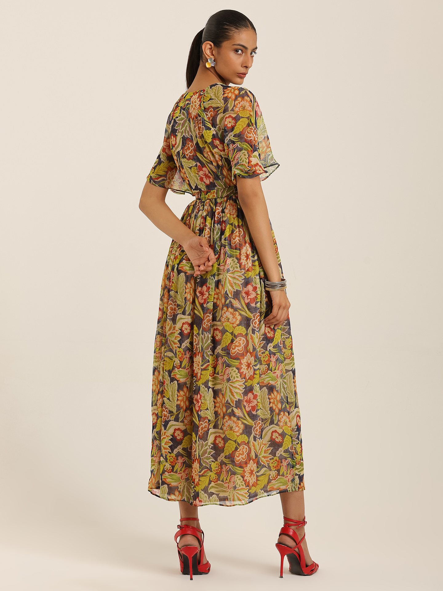 Blue Belly Long Dress