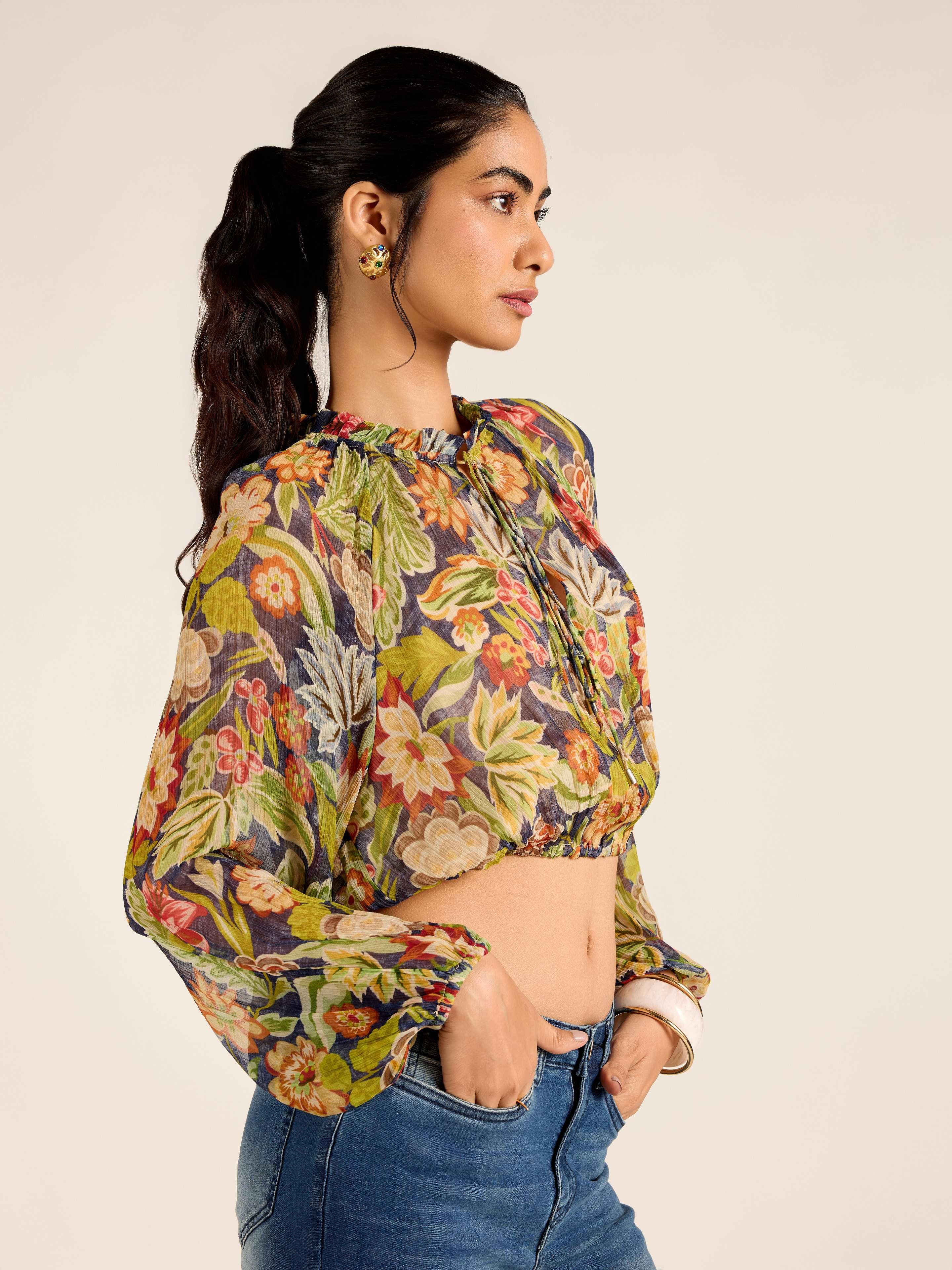 Blue Belly Short Top