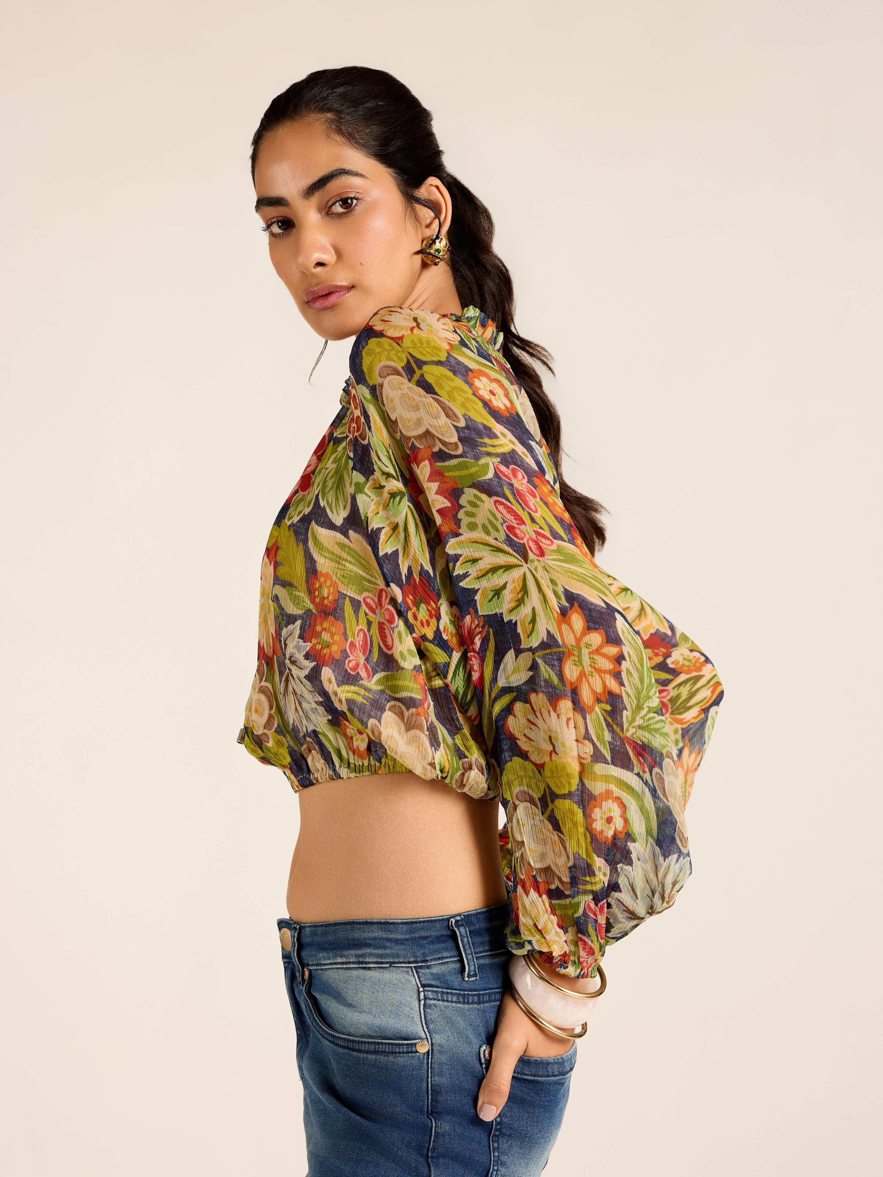 Blue Belly Short Top