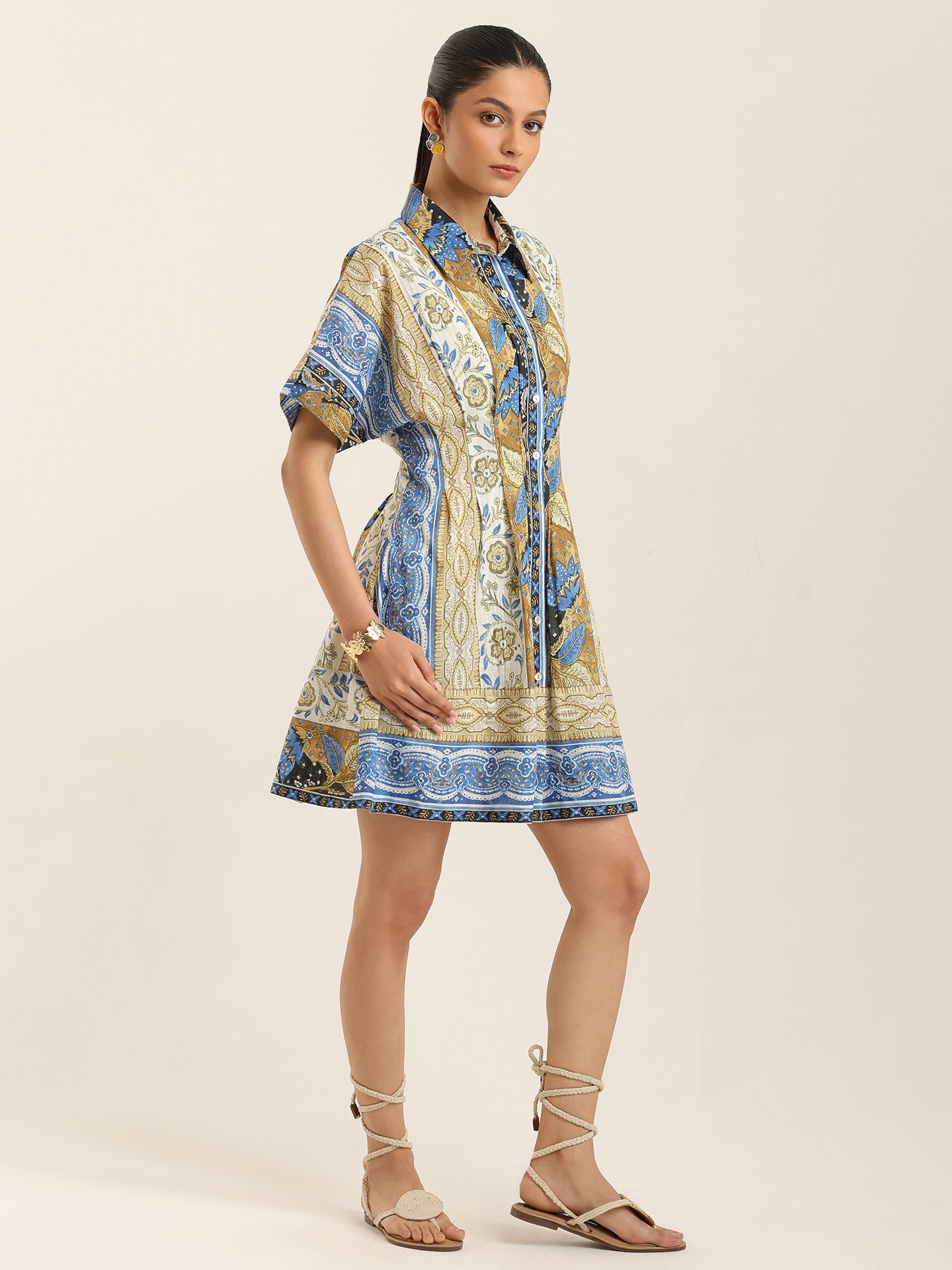 Blue Ecru Renelle Short Dress