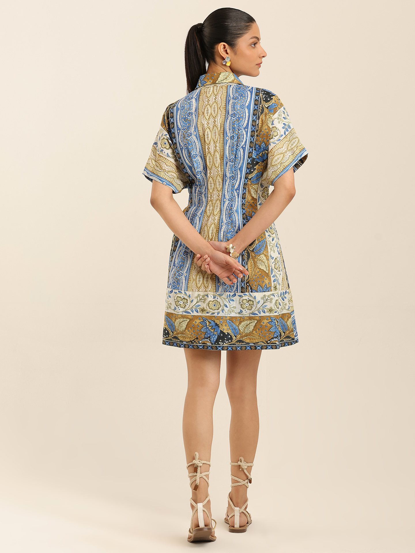 Blue Ecru Renelle Short Dress