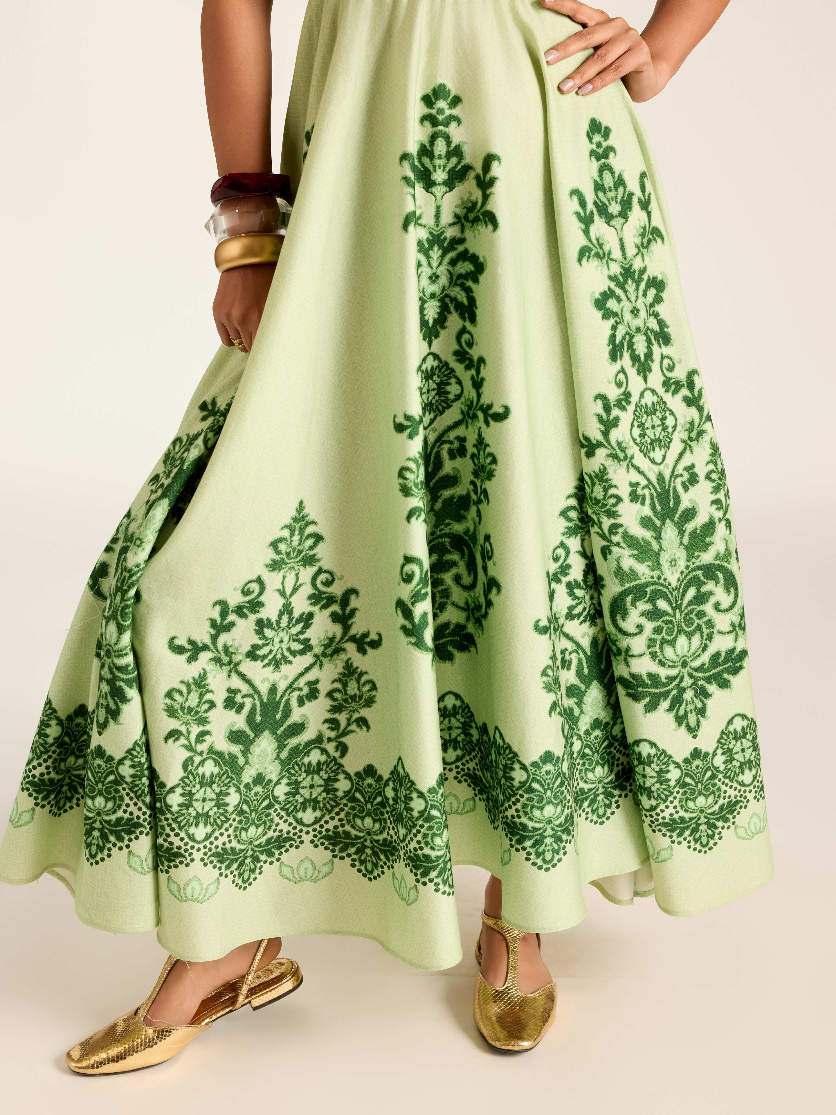 Green Raquel Long Dress
