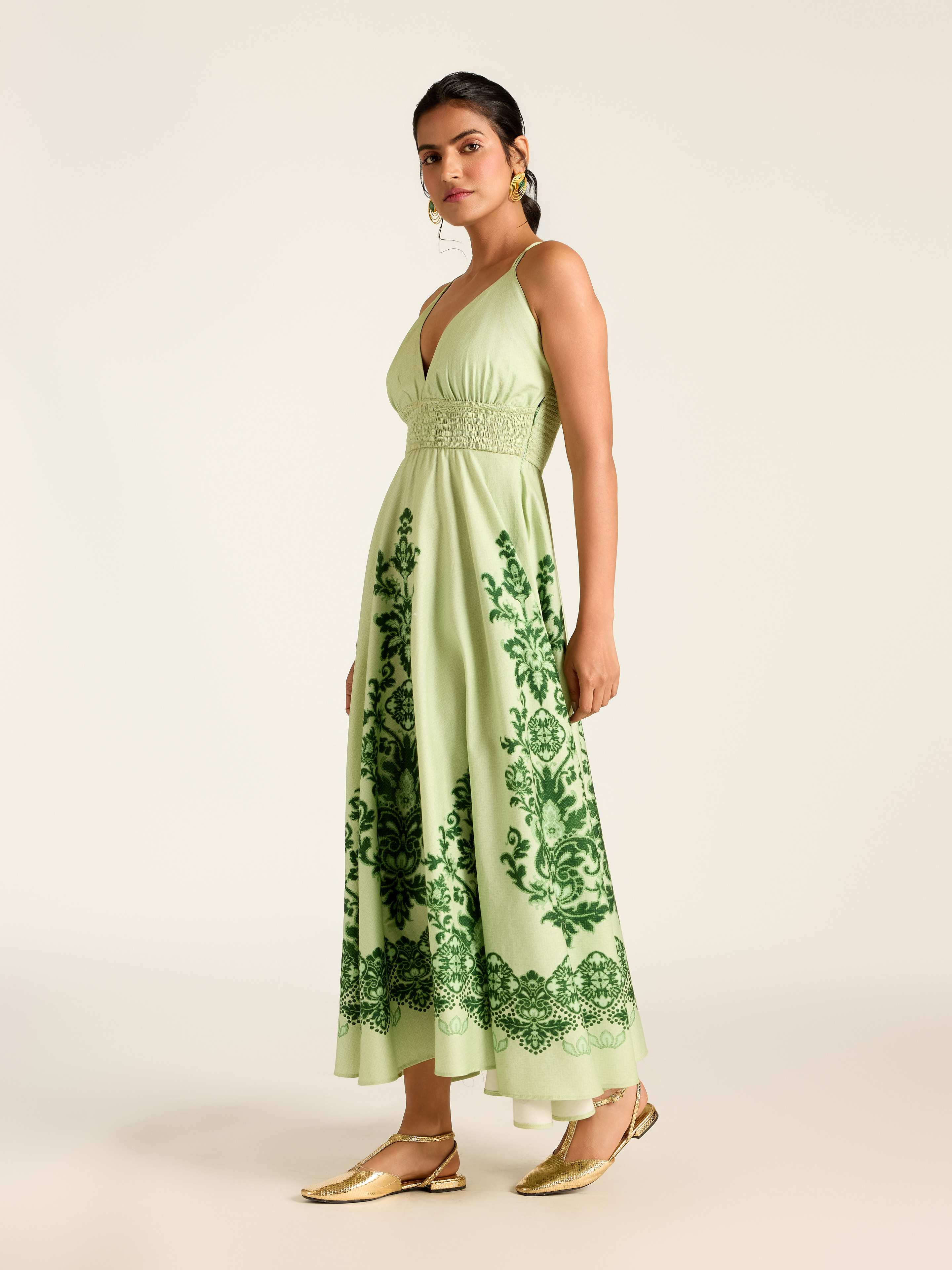 Green Raquel Long Dress