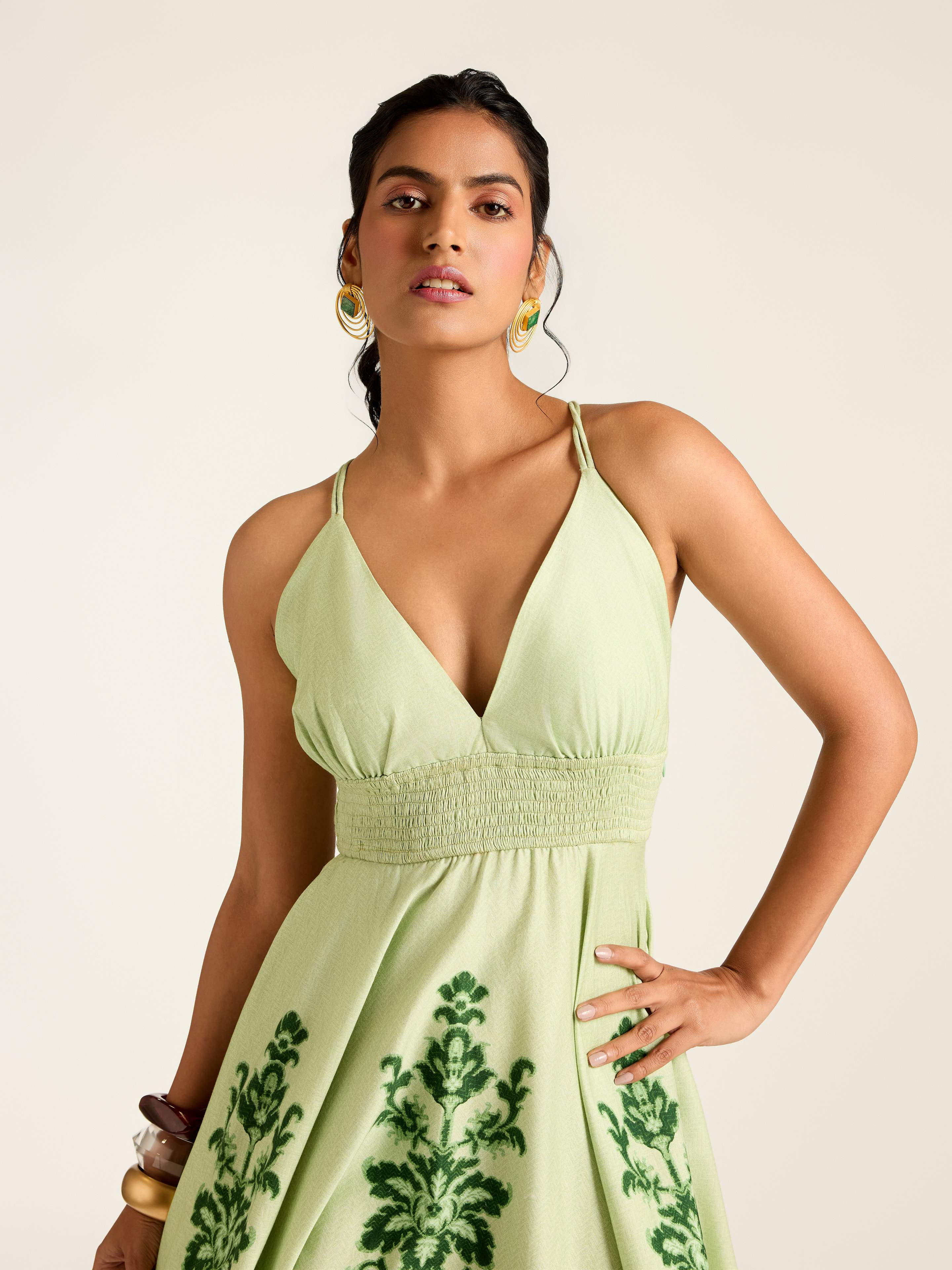 Green Raquel Long Dress