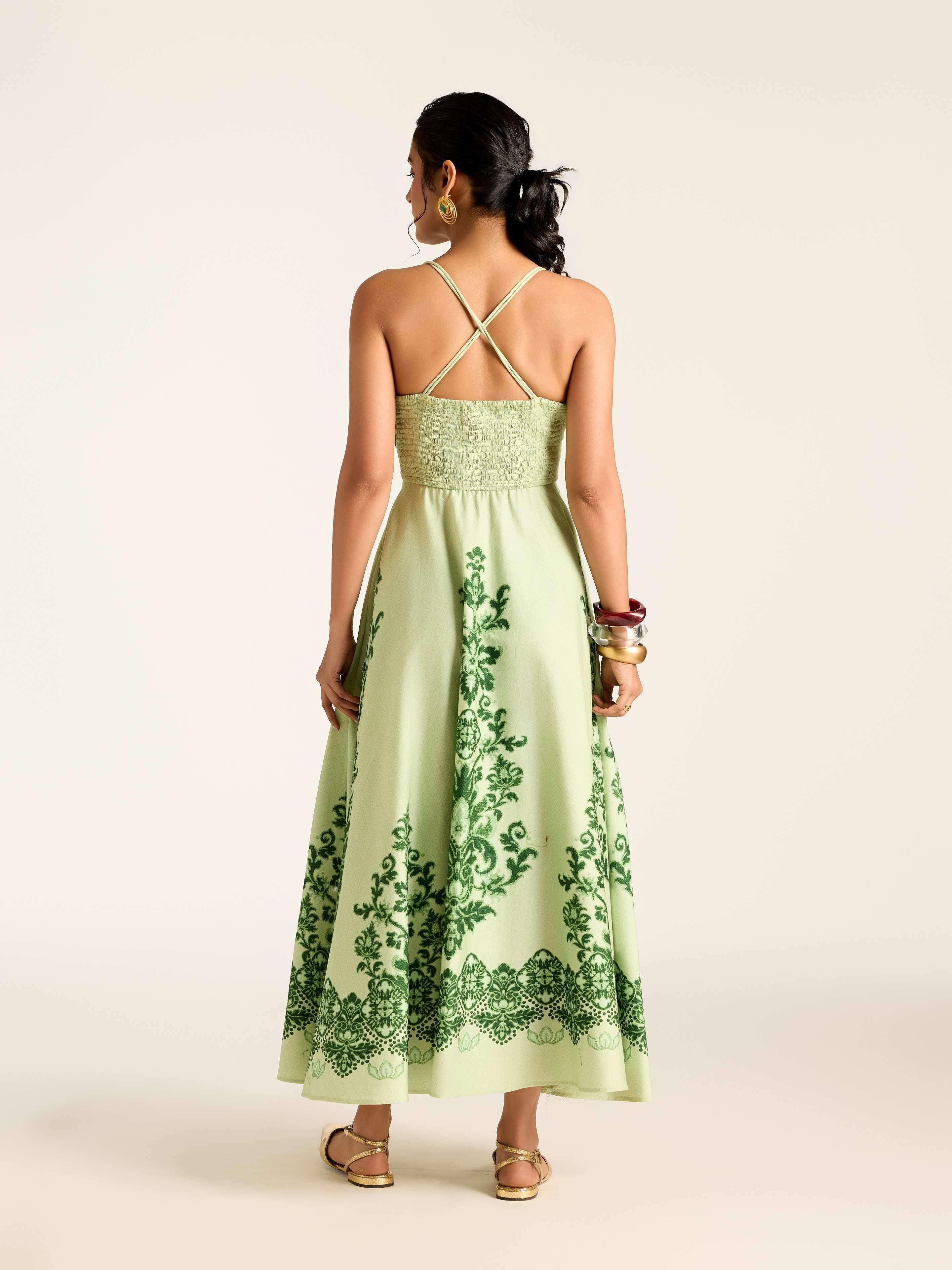 Green Raquel Long Dress